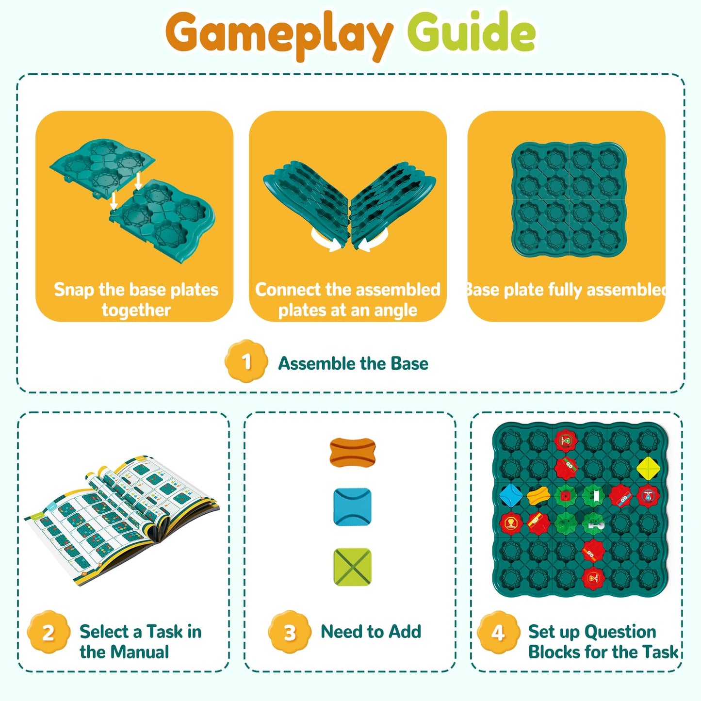 Olfrid STEM Board Games for Kids | Logic Maze Puzzles & Track Building (Ages 3–8)