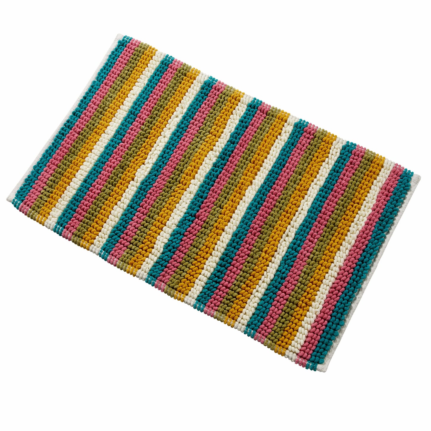 OLIVIA ROCCO Padstow Stripe Bathmat 50 x 80 cm Quick-Drying Anti-Slip Absorbent Durable
