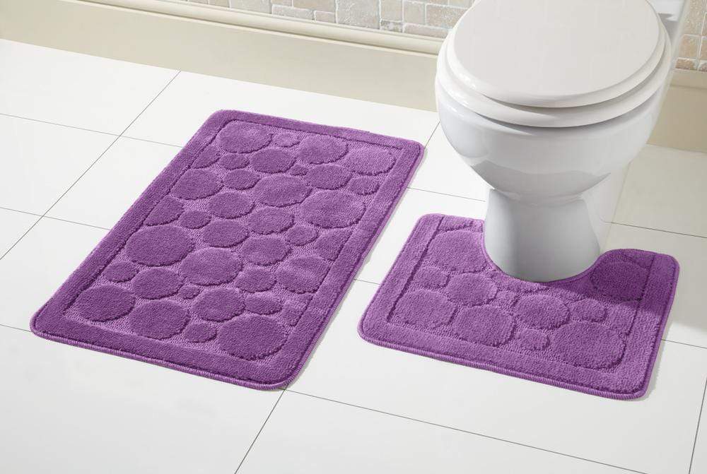 OLIVIA ROCCO Cali Bath Mat And Pedestal Set Ultra Soft Non Slip Highly Absorbent