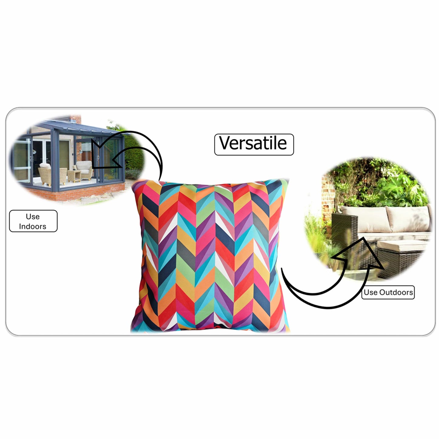 OLIVIA ROCCO Cushion Covers 43x43 Cm Outdoor Waterproof Breathable For Garden Patio Sofa