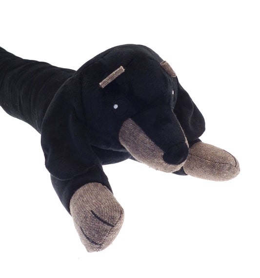 OLIVIA ROCCO Draught Excluder Dachshund Design 88cm W88 X H20 X D16cm Soft Fabric Fleece Super Soft Home Essential