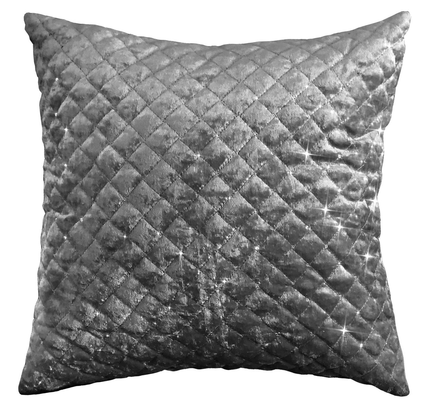 OLIVIA ROCCO Kylie Duvet Set Charcoal Gold Velvet Bedding With Quilted Trim Diamante