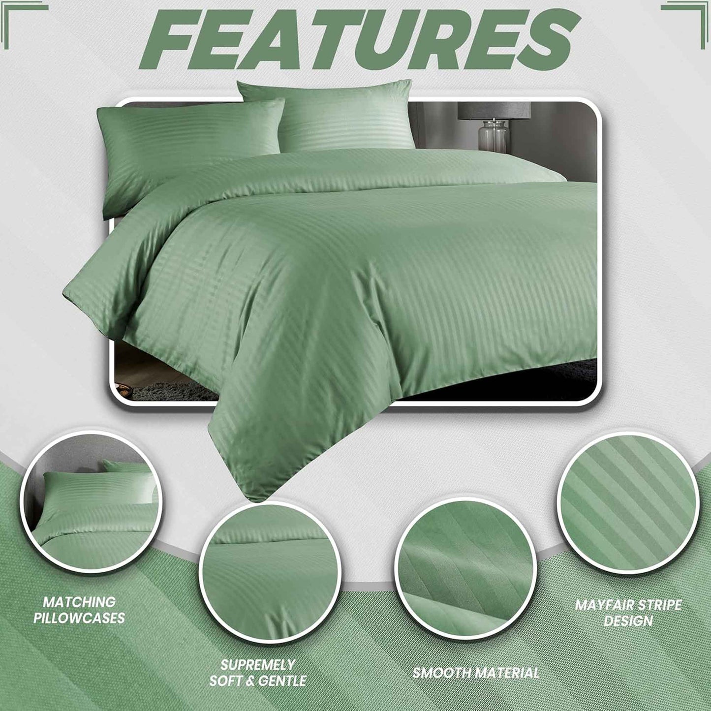 OLIVIA ROCCO Mayfair Stripe Satin Reversible Duvet Cover Set With Comforter Multiple