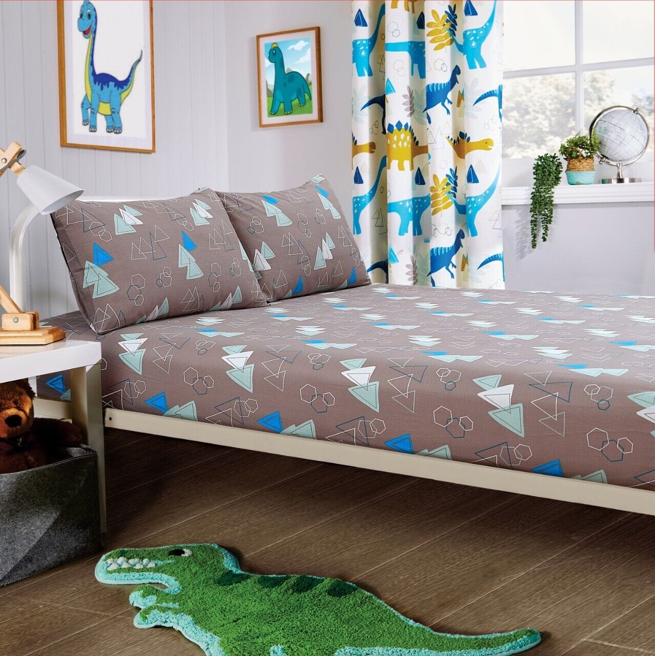 OLIVIA ROCCO Dinosaur Kids Bedding Set Soft 100% Microfibre Duvet Cover With Pillowcases