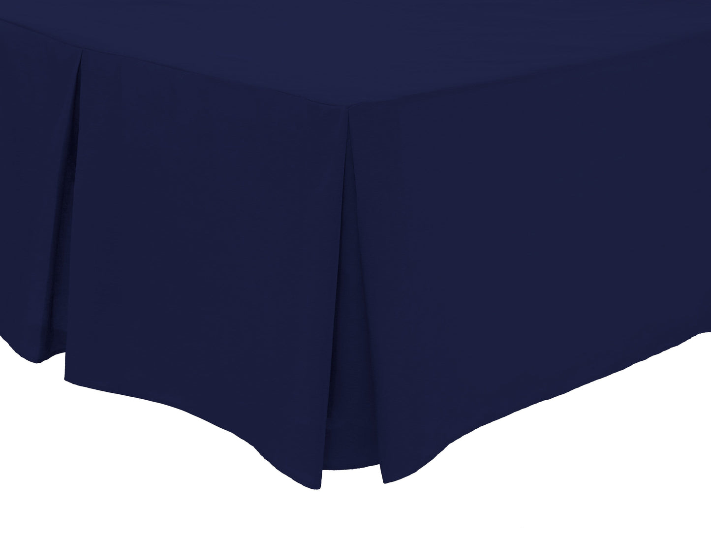 OLIVIA ROCCO Basics Fitted Pleated Valance Sheet Indus Valley Cotton Blend OEKO-TEX