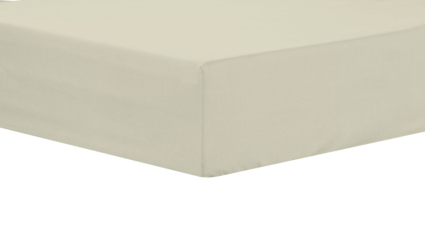 OLIVIA ROCCO Basics Fitted Sheet Indus Valley Cotton Linen Elasticated For Perfect Fit