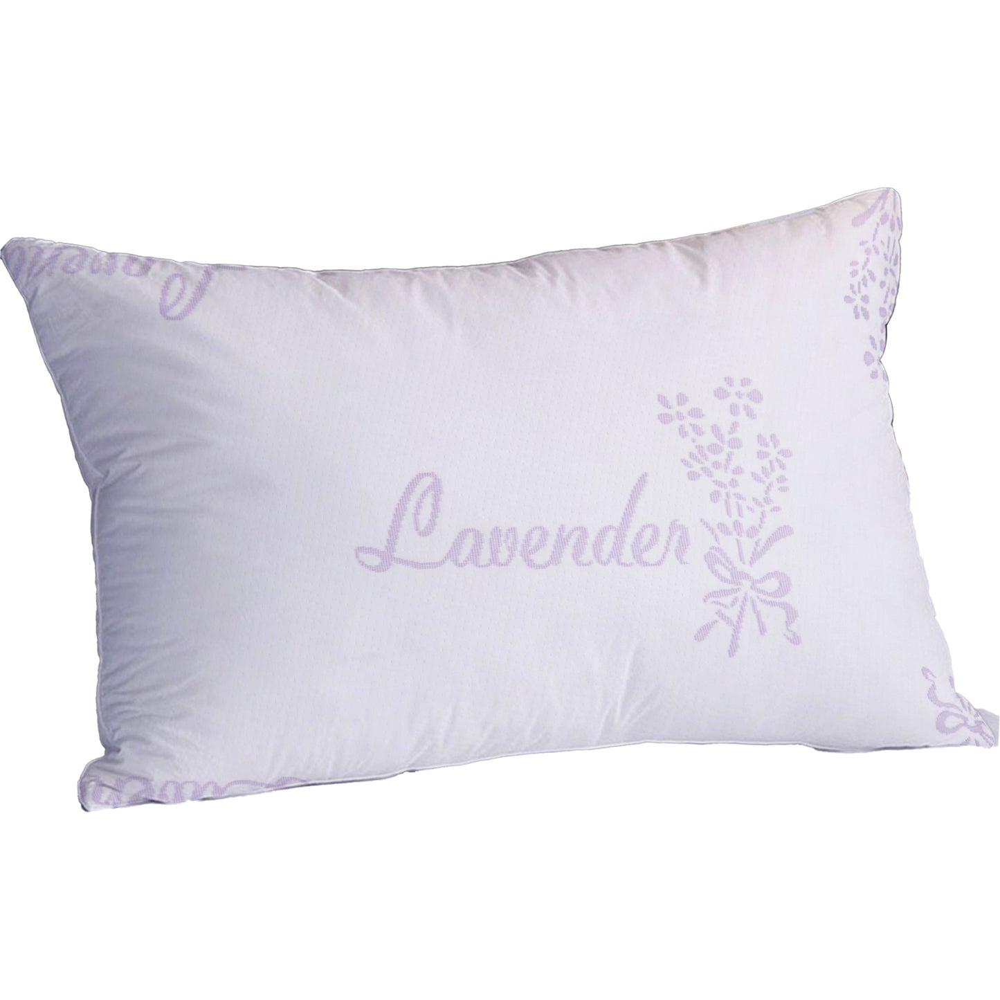OLIVIA ROCCO Lavender Infused Microfibre Hotel Pillow Medium Support Hypoallergenic Side