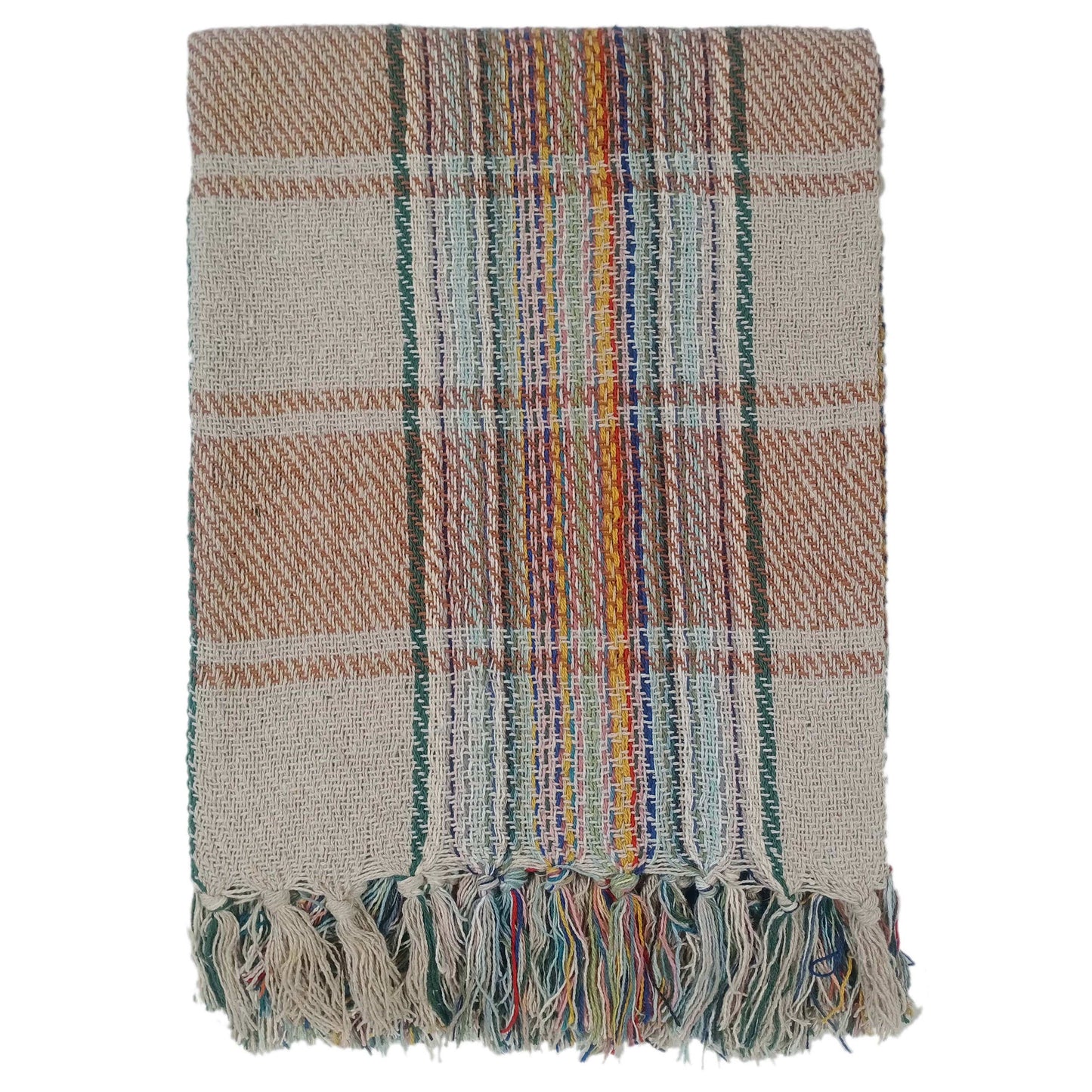 OLIVIA ROCCO Eco Friendly Recycled Cotton Picnic Blanket 130 x 150 cm Check Stripe Design