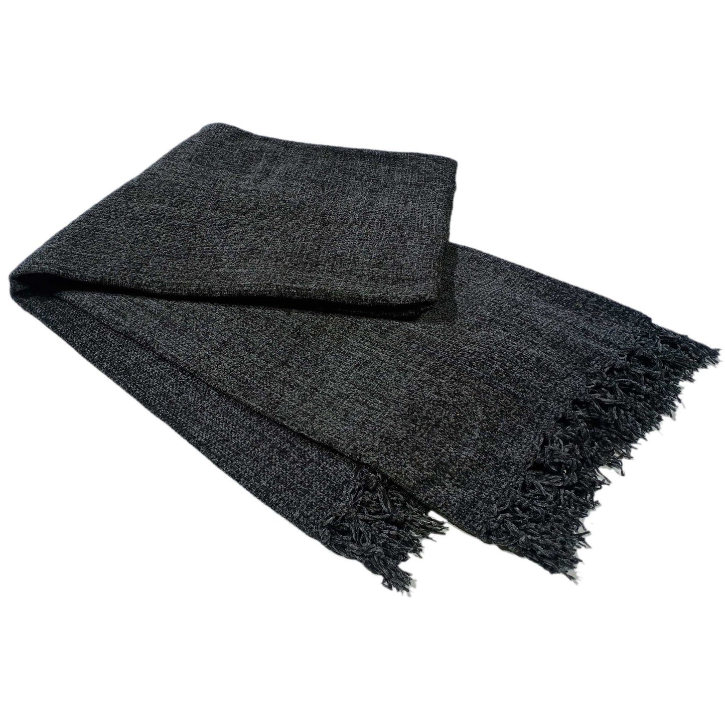 OLIVIA ROCCO Chenille Tassel Throw Blanket for Couch Sofa Chair Bed All-Season Cosy Sofa and Bedroom Layering