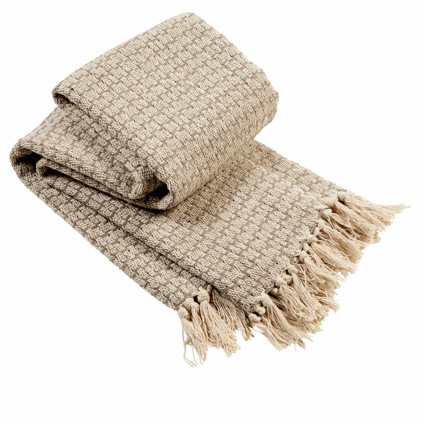 OLIVIA ROCCO Cotton Throw Super Soft Lightweight Eco Friendly Recycled Cotton For Sofa