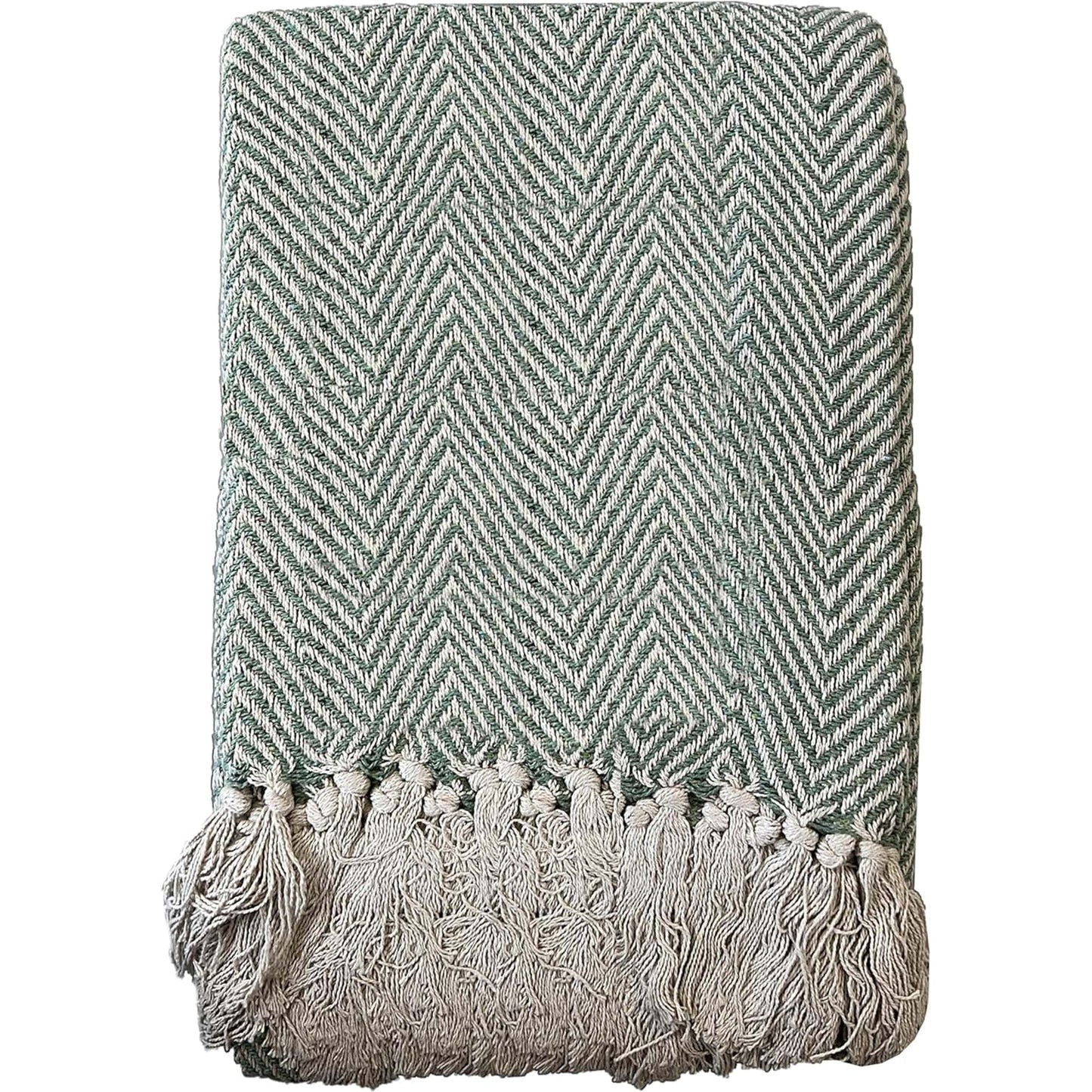 OLIVIA ROCCO Cotton Throw Super Soft Lightweight Eco Friendly Recycled Cotton For Sofa