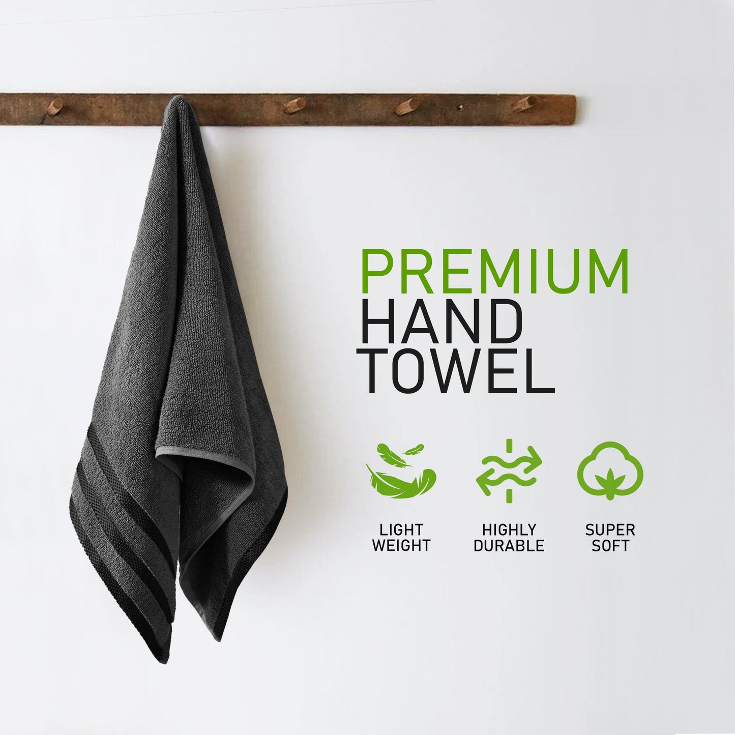 OLIVIA ROCCO Belmont Viscose Stripe Grey Towels 100% Cotton Hotel Quality Super Absorbent