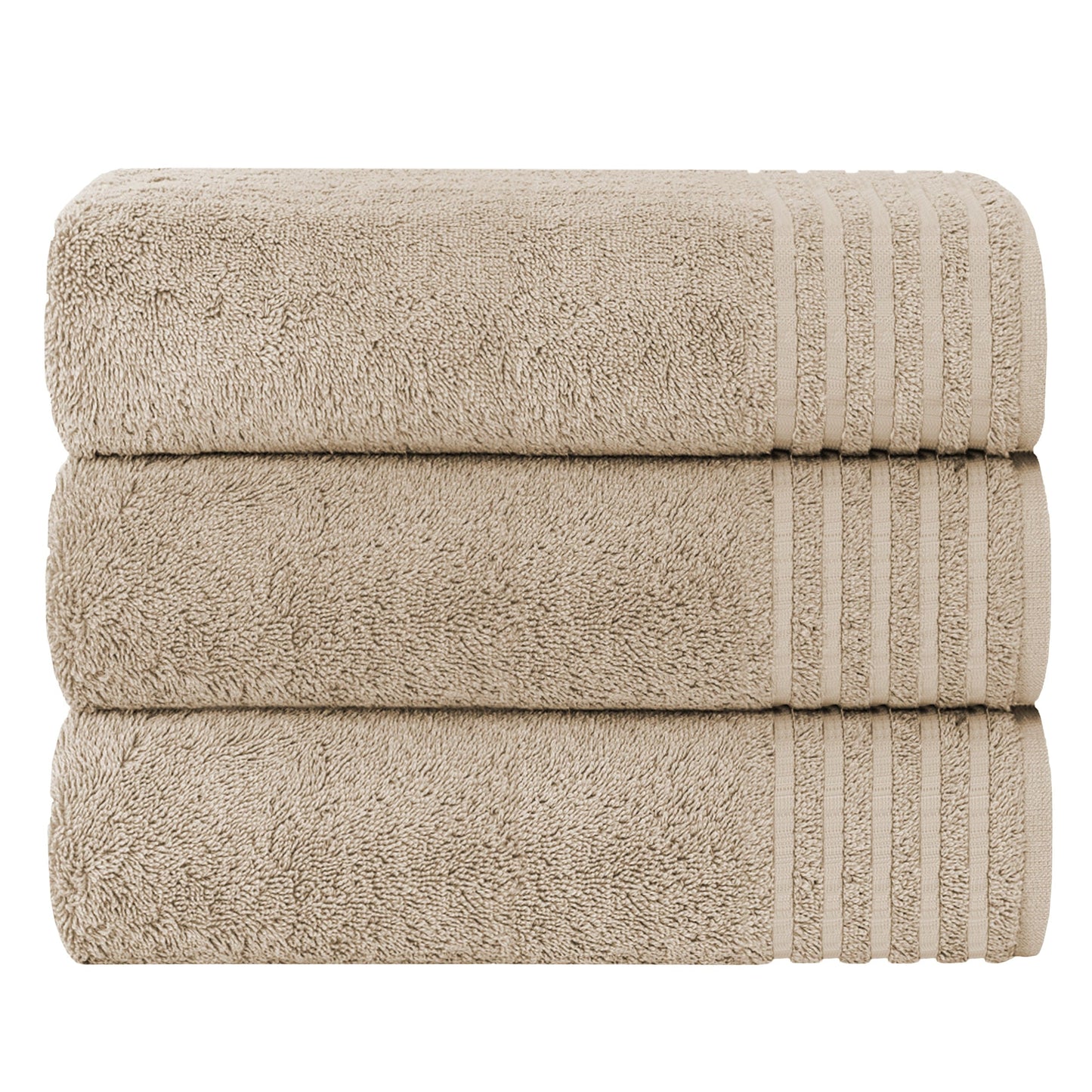 OLIVIA ROCCO Monaco 3 Pack Extra Large Bath Sheets 500GSM 100% Cotton Highly Absorbent