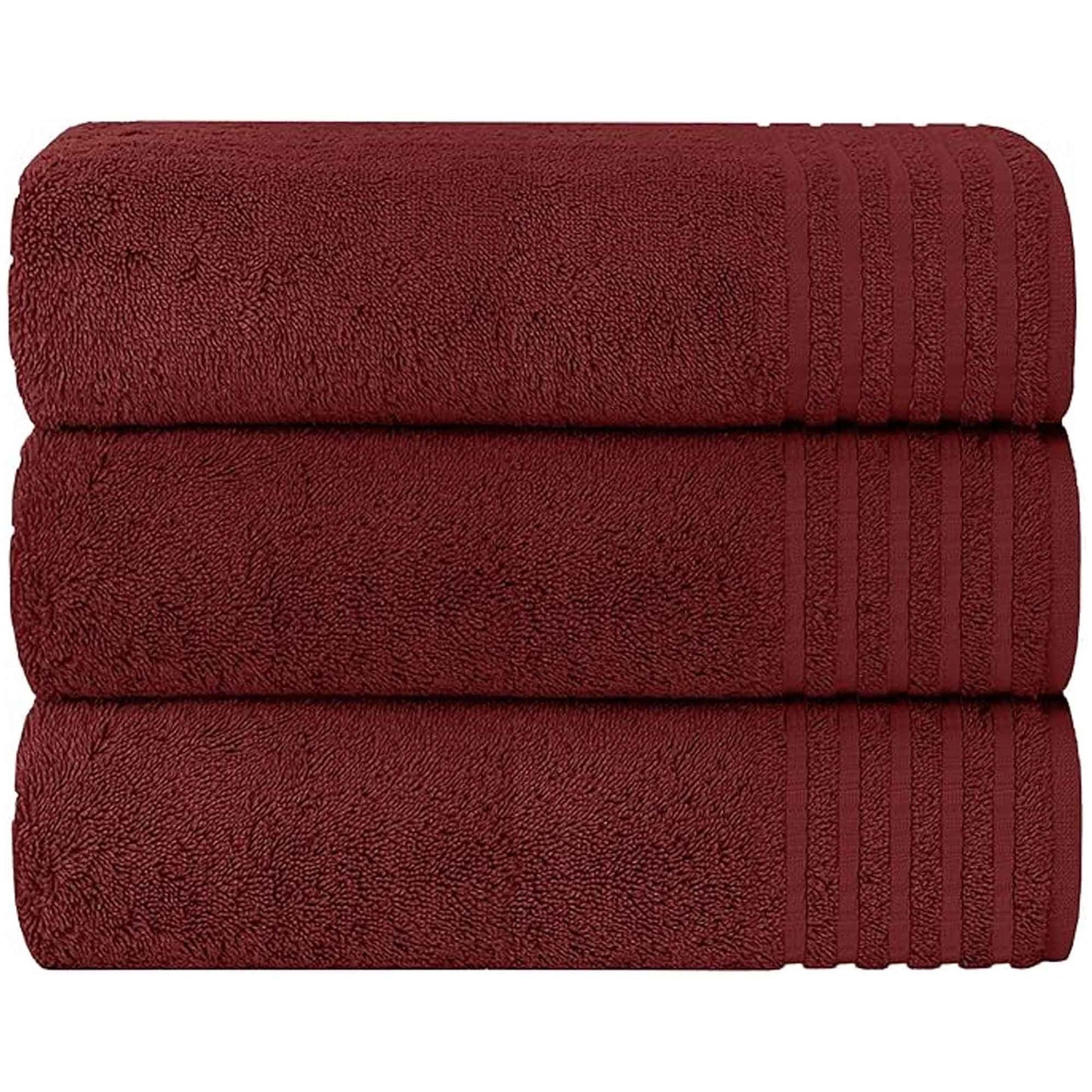 OLIVIA ROCCO Monaco 3 Pack Extra Large Bath Sheets 500GSM 100% Cotton Highly Absorbent