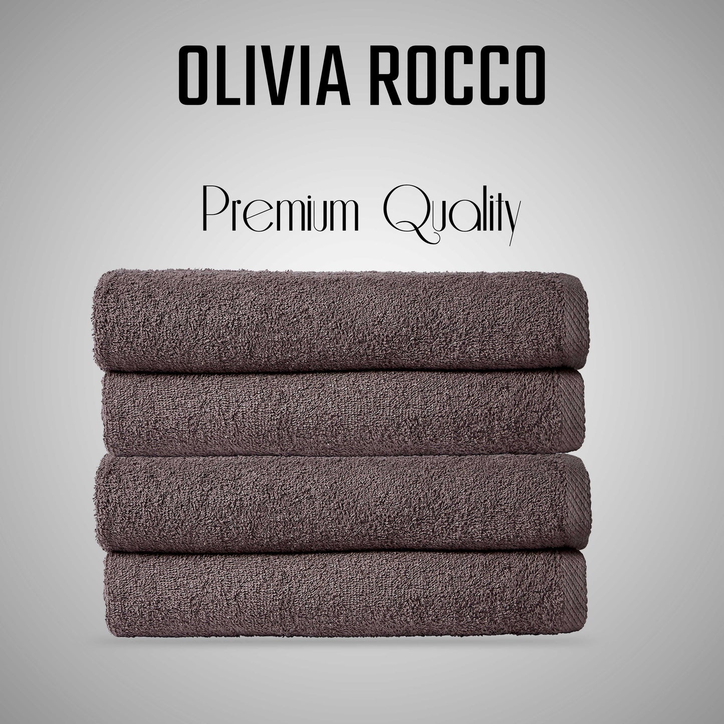 OLIVIA ROCCO Pack Of 4 Large Quick-Drying Indus Valley Cotton Bath Sheets 80x140cm