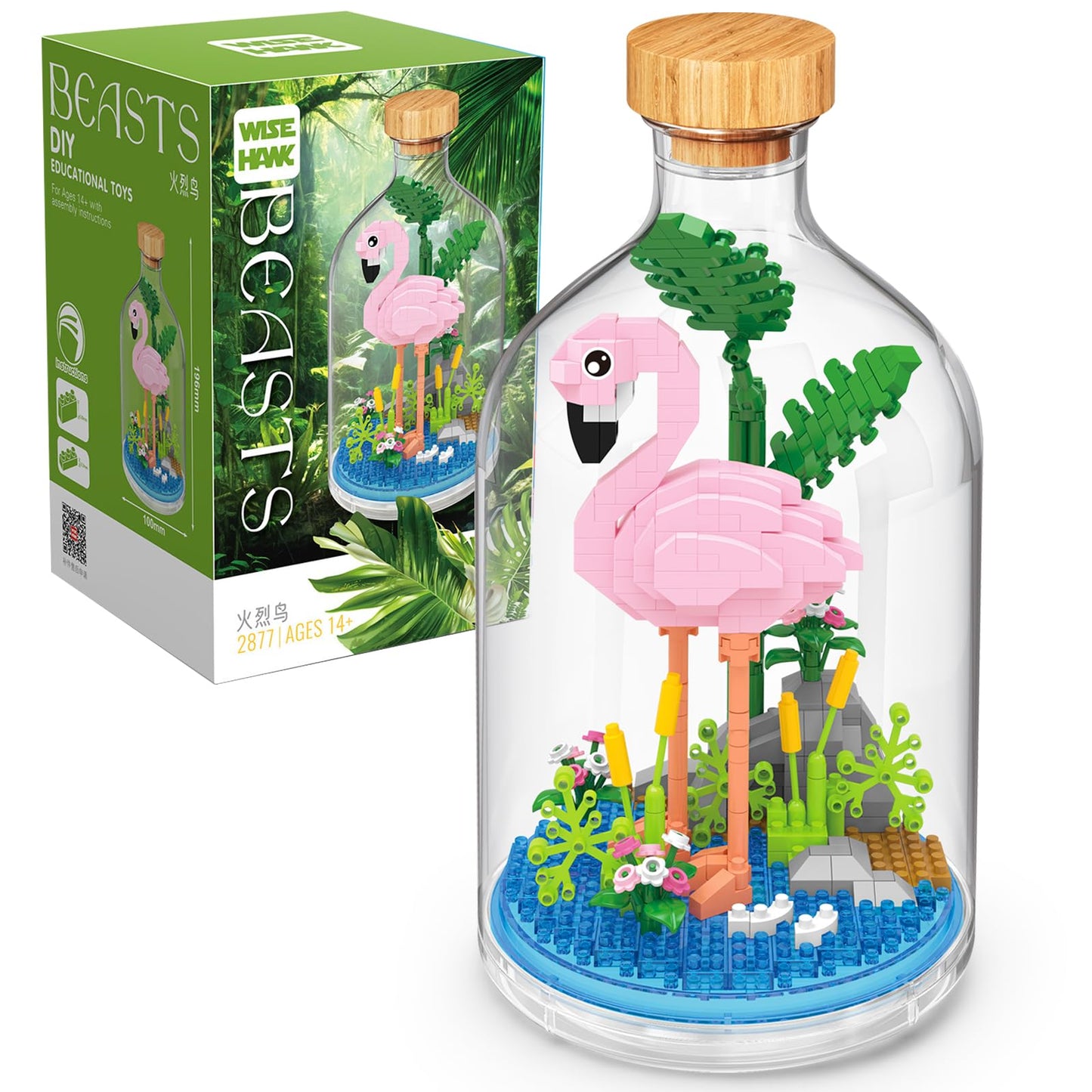 OLTLYUNH Flamingo Toy Building Set – Creative Mini Animal Friend Kit