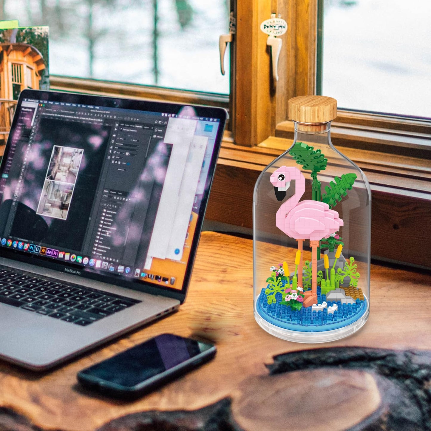 OLTLYUNH Flamingo Toy Building Set – Creative Mini Animal Friend Kit