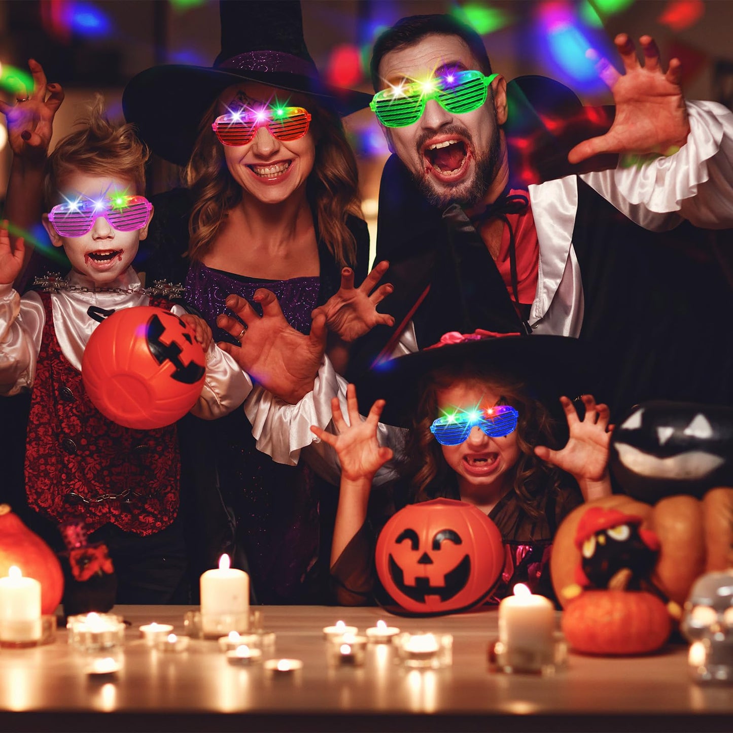 OLUPP 84 PCS LED Glasses – 5 Colors, 3 Light Modes, Glow-in-the-Dark Party Glasses