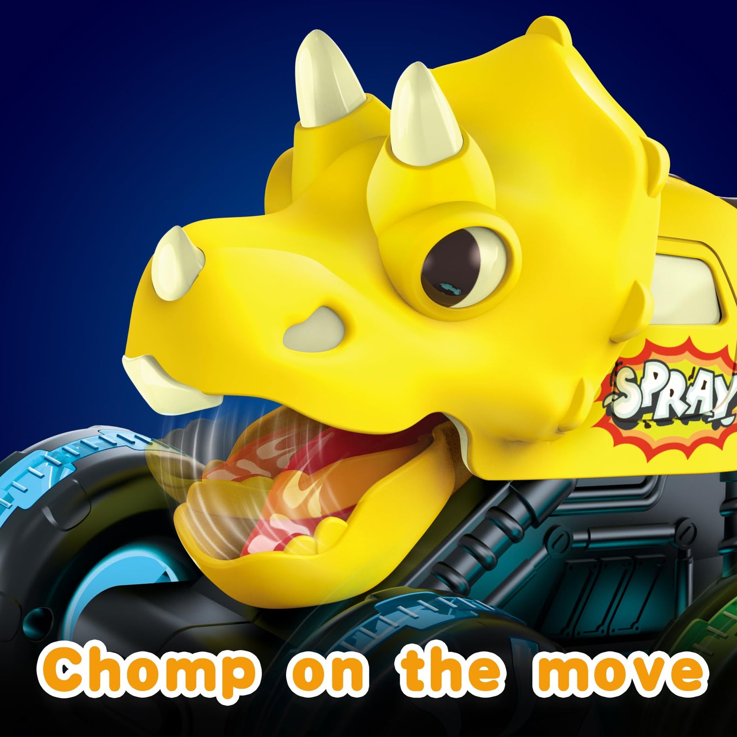 OMAKCOO 3 Pack Dinosaur Monster Truck Toys with LED Wheels for Toddlers