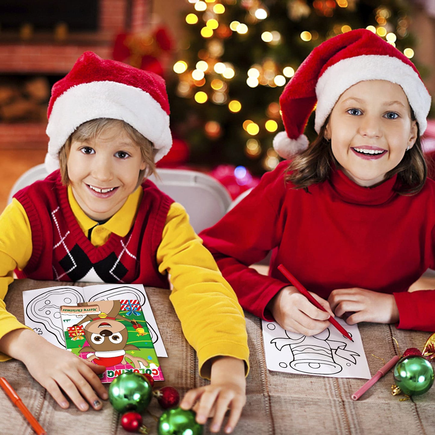 Omgouue 32-Piece Christmas Coloring Books for Kids – 5x7 Inch Holiday Coloring Set