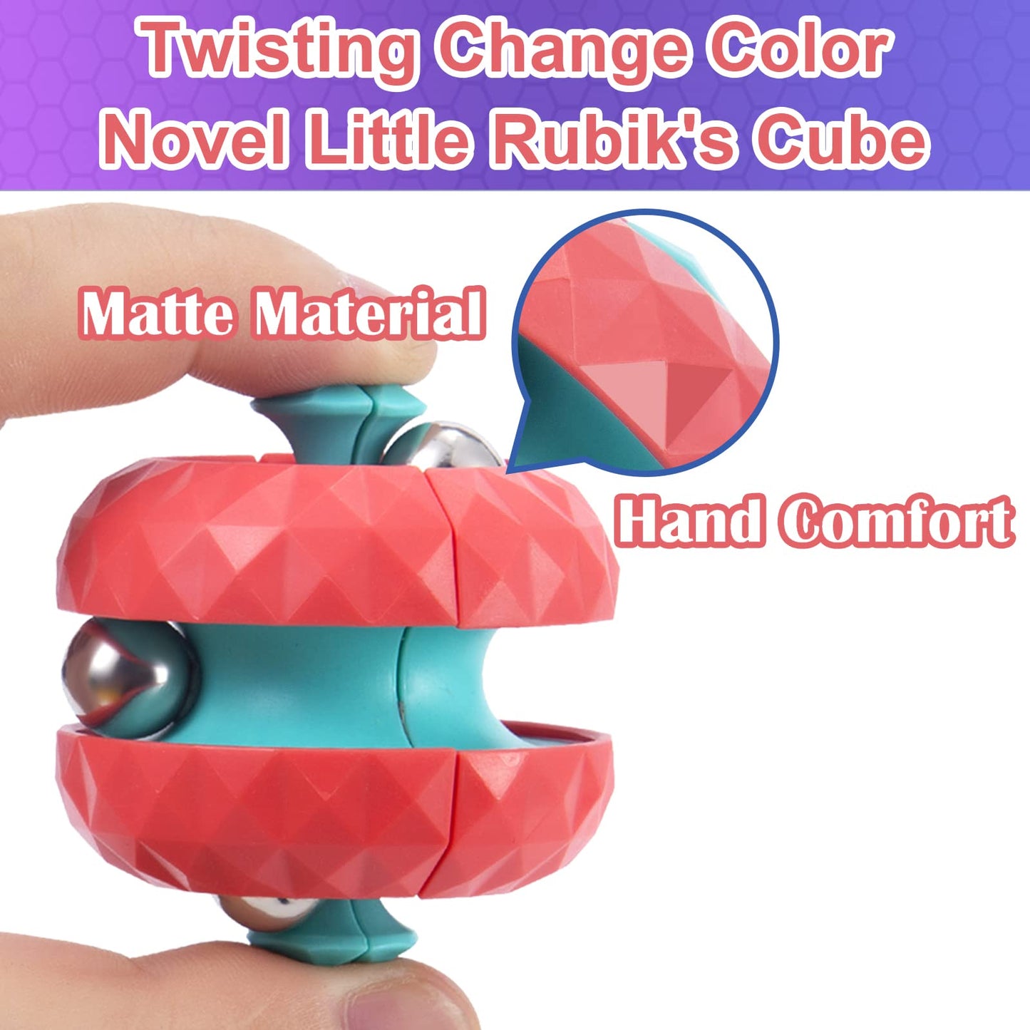 ONCOFAN Orbit Ball Fidget Toy – Colorful Infinity Cube for Focus, Stress Relief & Sensory Play