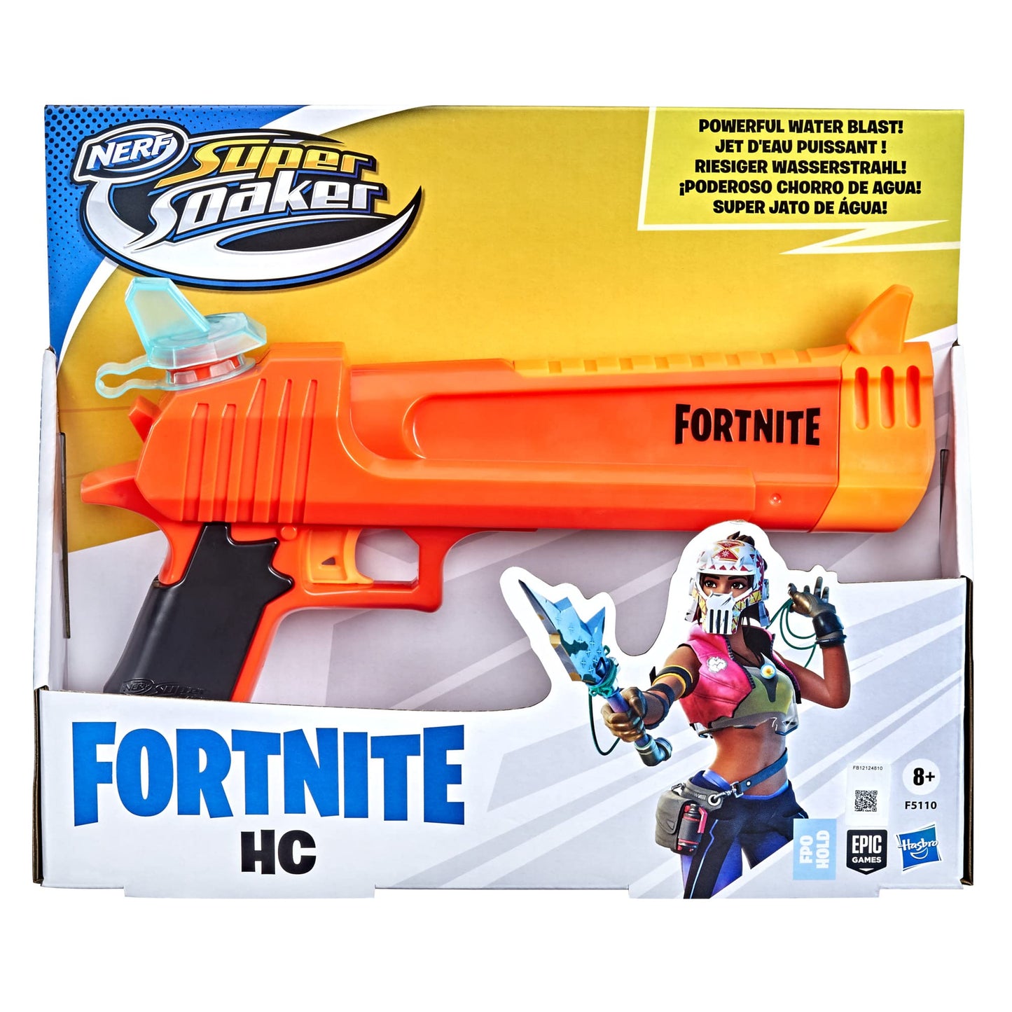 Nerf Super Soaker Fortnite HC Water Blaster | Powerful One-Handed Outdoor Water Battles