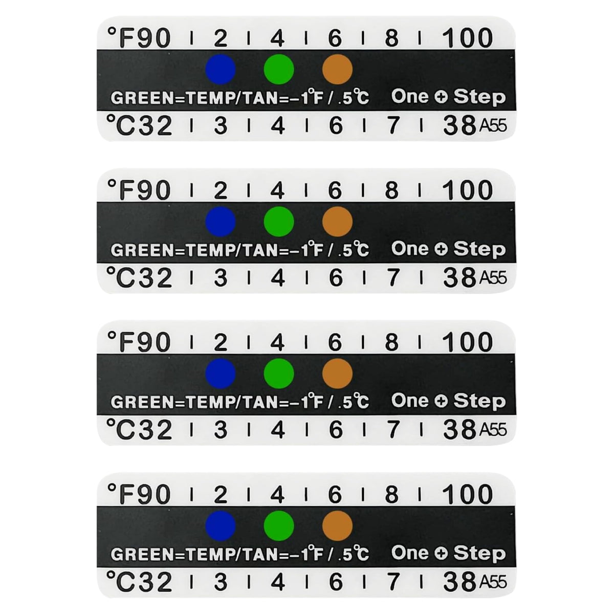 One Step Urine Temperature Test Strips – 100 Adhesive Stick-On Thermometer Strips (32°C–38°C / 90°F–100°F)