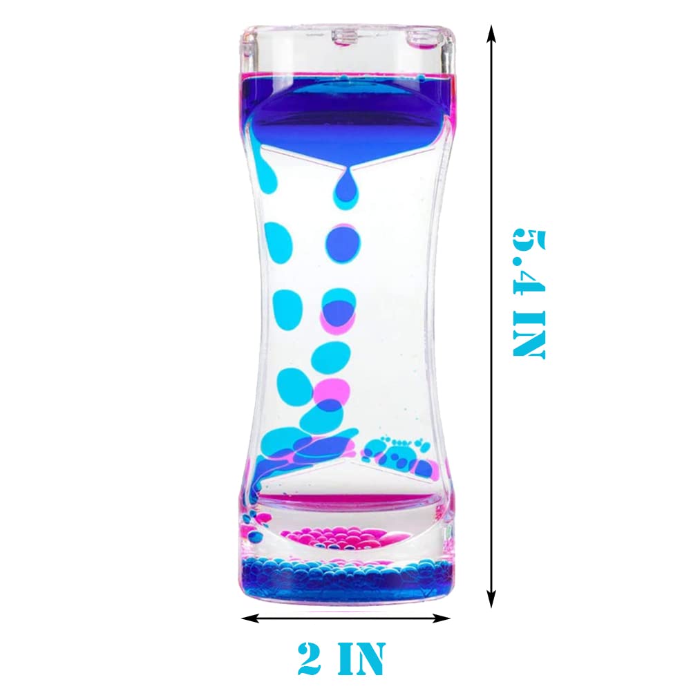 Oneshow Liquid Motion Bubbler Timers – Colorful Oil Hourglass Fidget Toys (3 Pack)