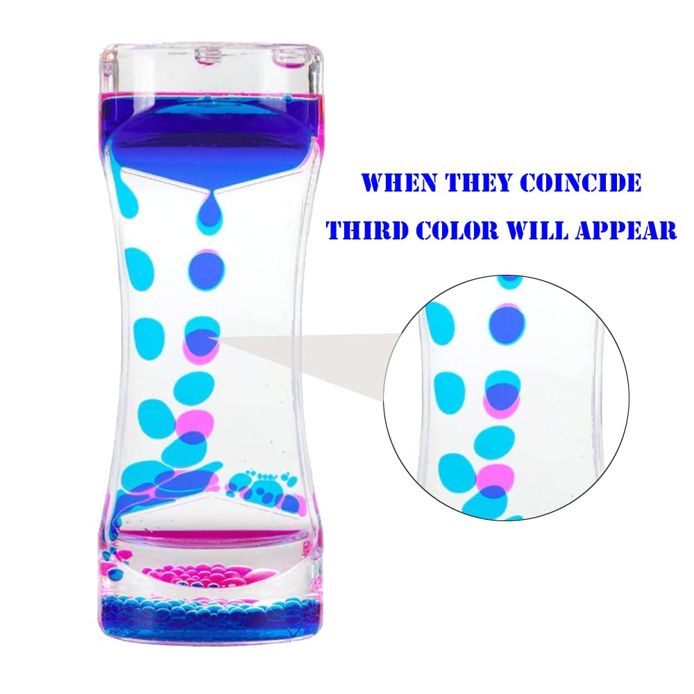 Oneshow Liquid Motion Bubbler Timers – Colorful Oil Hourglass Fidget Toys (3 Pack)