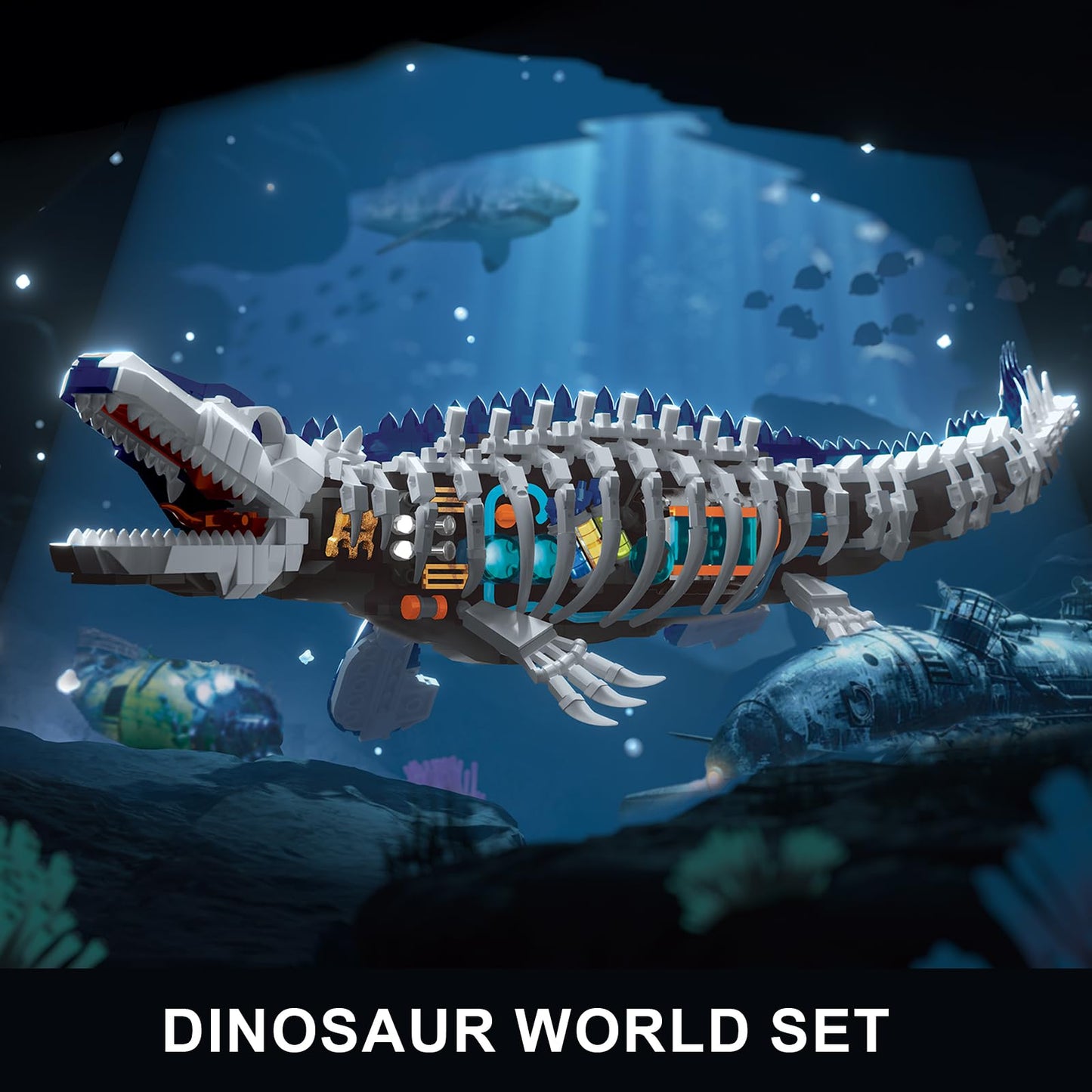 ONITUOFO Mechanical Dinosaur Building Set – 1026 Pieces | Jurassic Ocean Collection