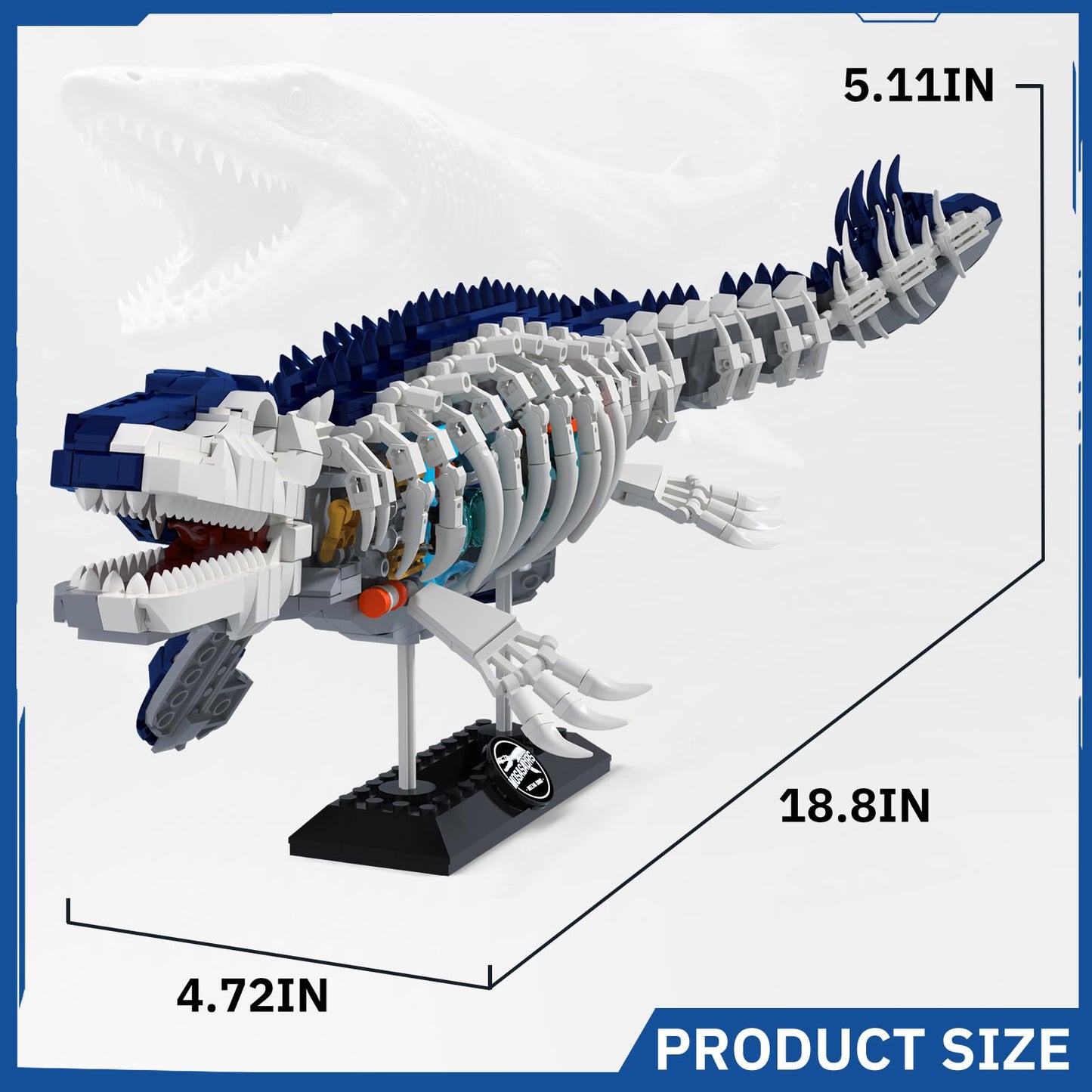 ONITUOFO Mechanical Dinosaur Building Set – 1026 Pieces | Jurassic Ocean Collection