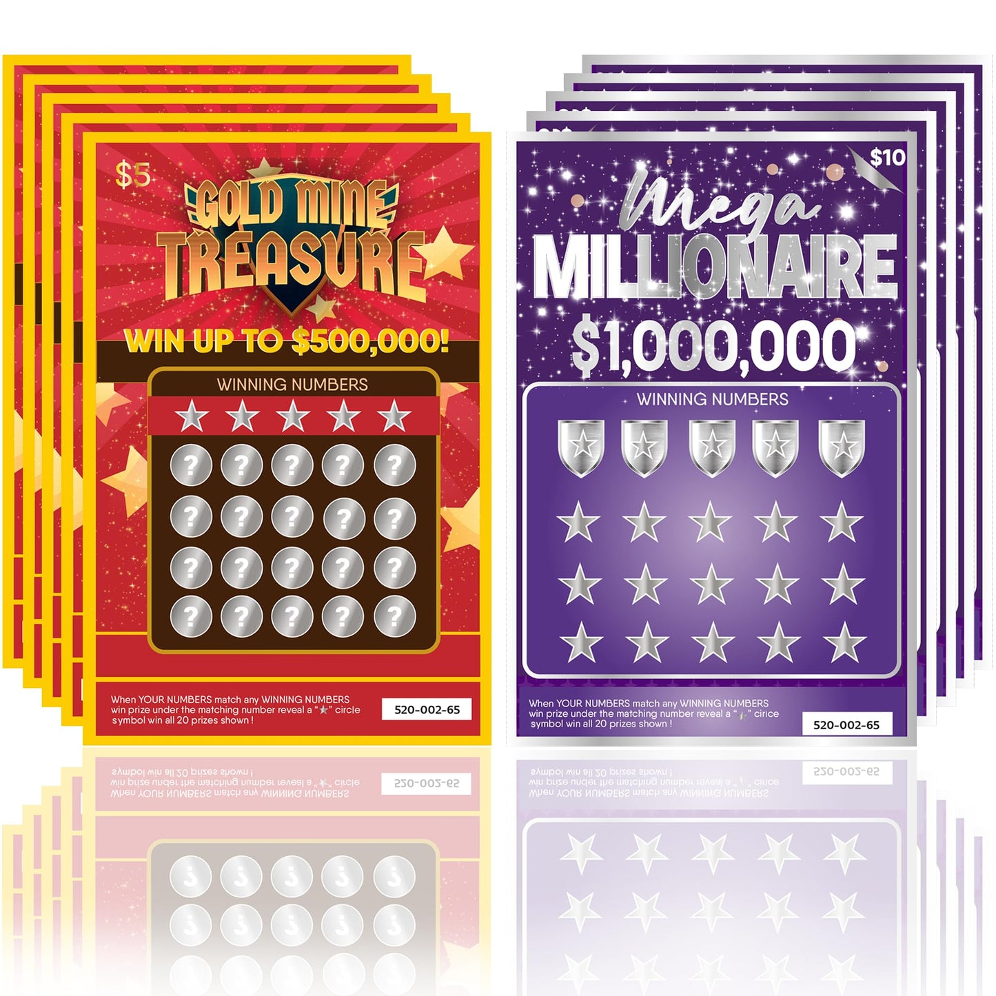 OnlyBP® 10 Fake Lottery Tickets & Real-Looking Scratch Off Cards – Prank Gifts