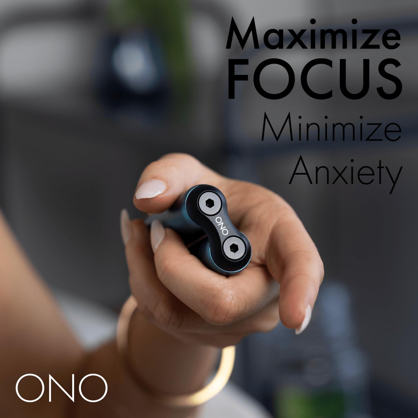 ONO Roller | Compact Aluminum Fidget Toy for Adults — Stress Relief, Focus, and Calm (Teal, Junior Size)
