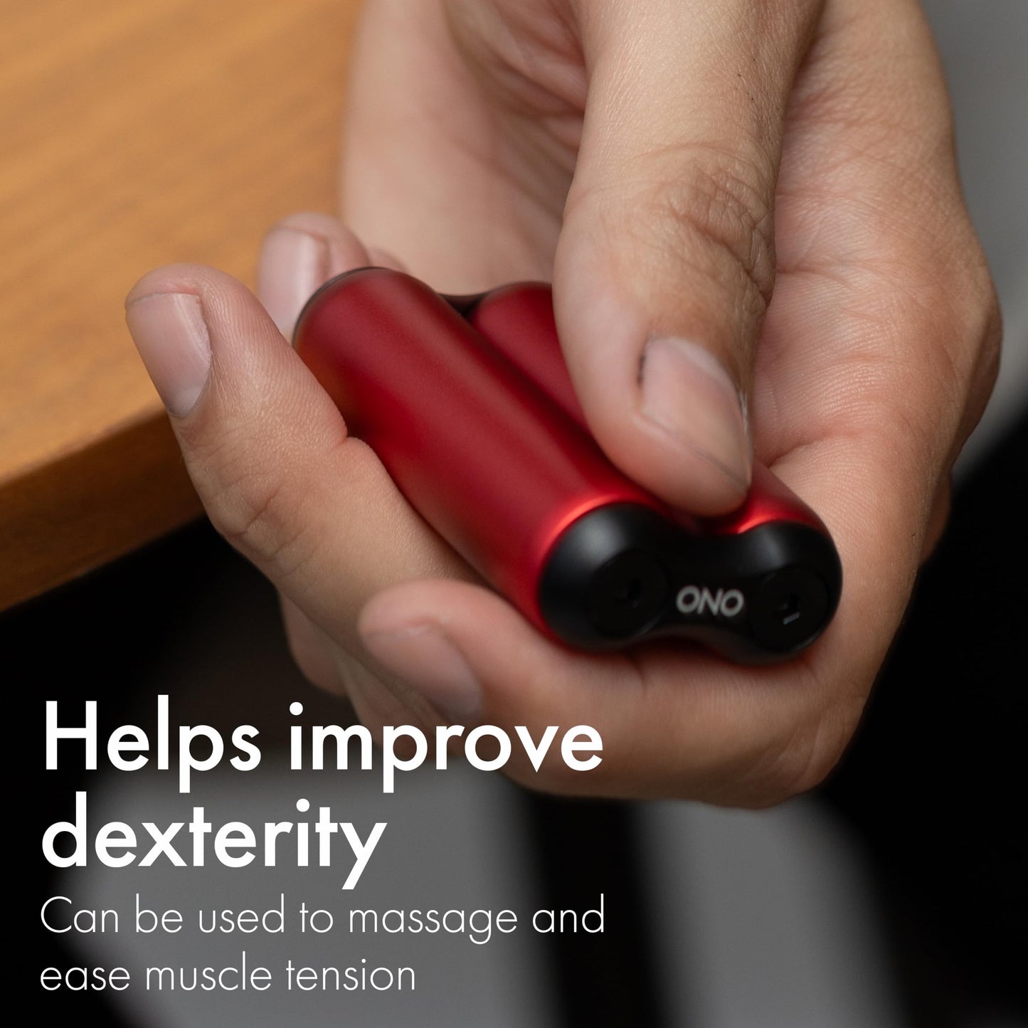ONO Roller - Compact Aluminum Fidget Toy for Stress Relief, Focus, and Portability | Red Junior Size