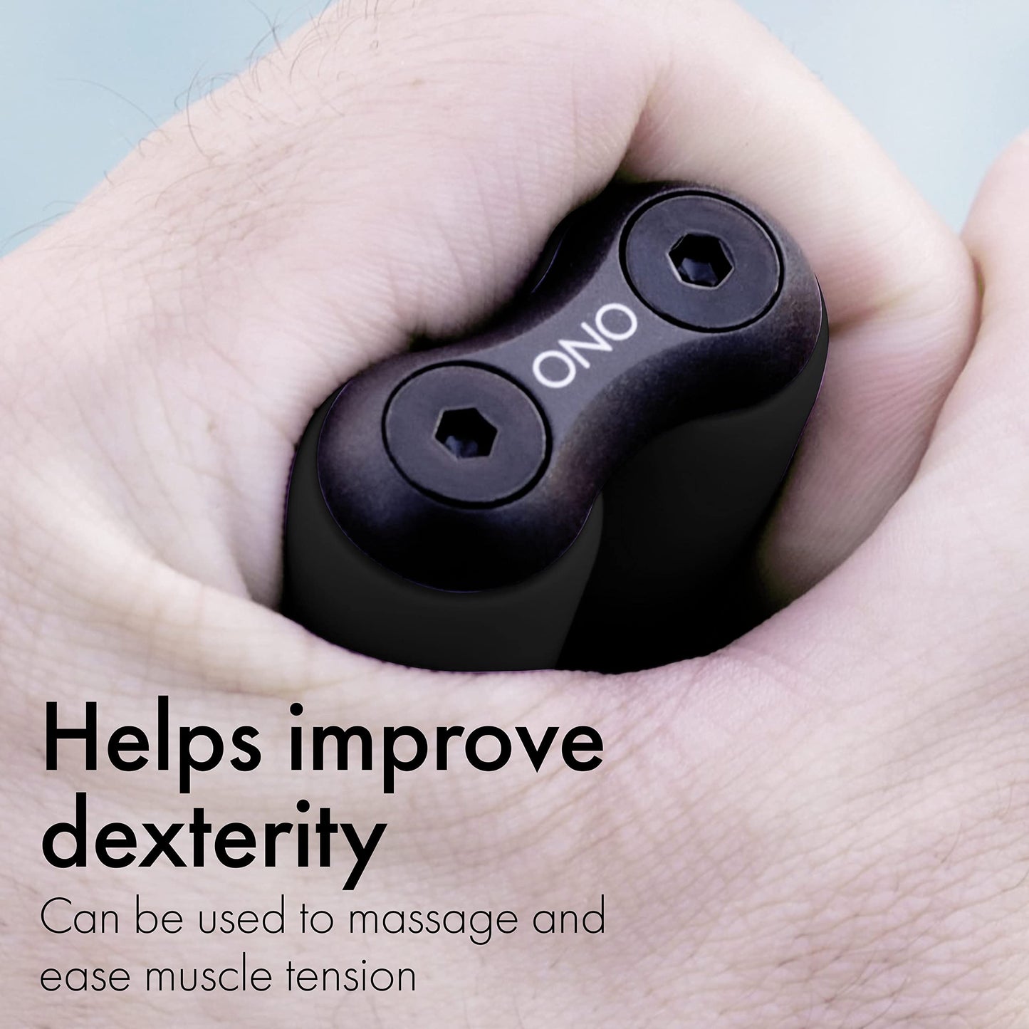 ONO Roller Jr - Silent Handheld Fidget Toy for Small Hands (Black, ABS Plastic)