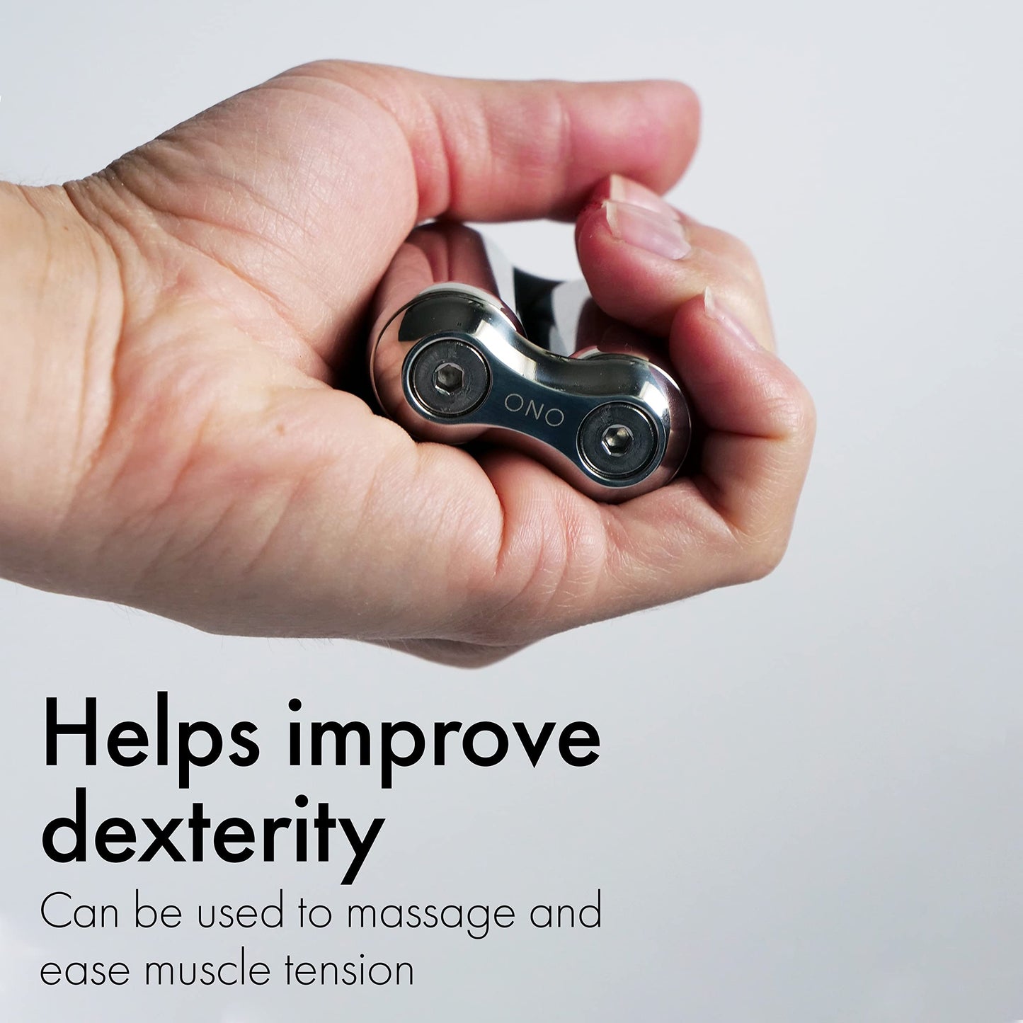 ONO Roller - Stainless Steel Handheld Fidget Toy for Stress Relief, Focus, and Portable Use
