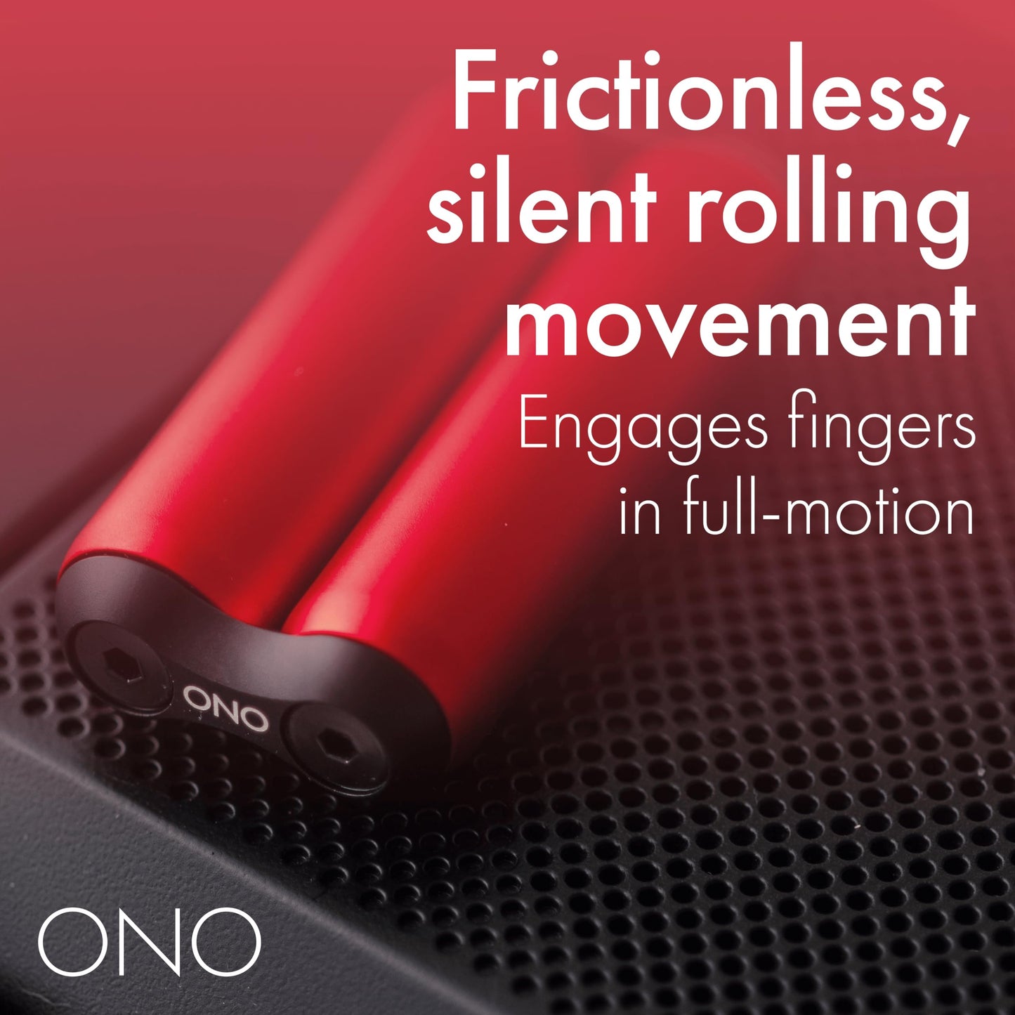 ONO Roller - Compact Aluminum Fidget Toy for Stress Relief, Focus, and Portability | Red Junior Size