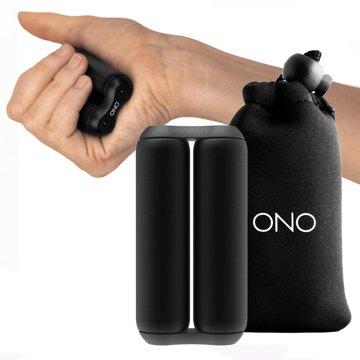 ONO Roller - Handheld Fidget Toy for Adults | Stress Relief, Focus, Portable Aluminum (Black, Junior Size)