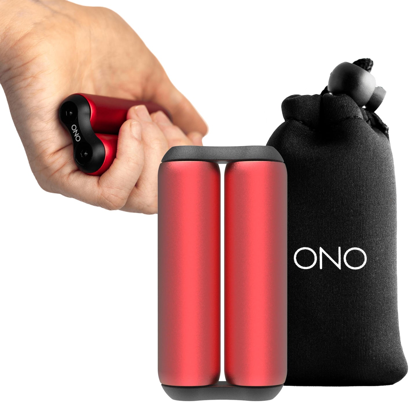 ONO Roller - Compact Aluminum Fidget Toy for Stress Relief, Focus, and Portability | Red Junior Size