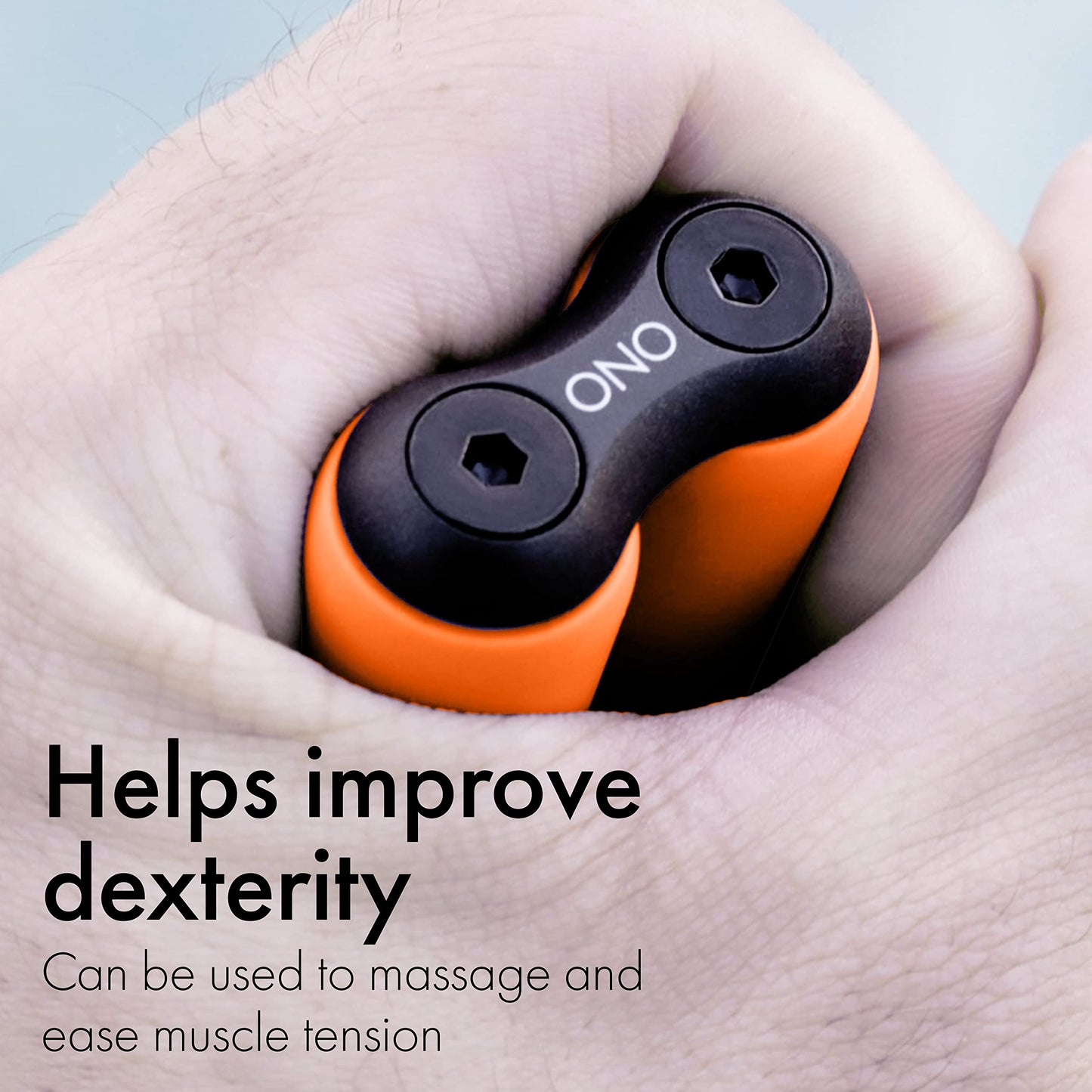 ONO Roller Jr. – Handheld Fidget Toy (Orange, Junior Size) for Silent Stress Relief and Focus
