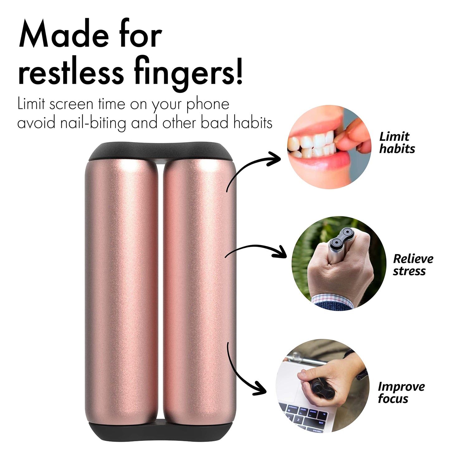ONO Roller – Handheld Fidget Toy for Adults | Focus & Calm (Rose Gold)