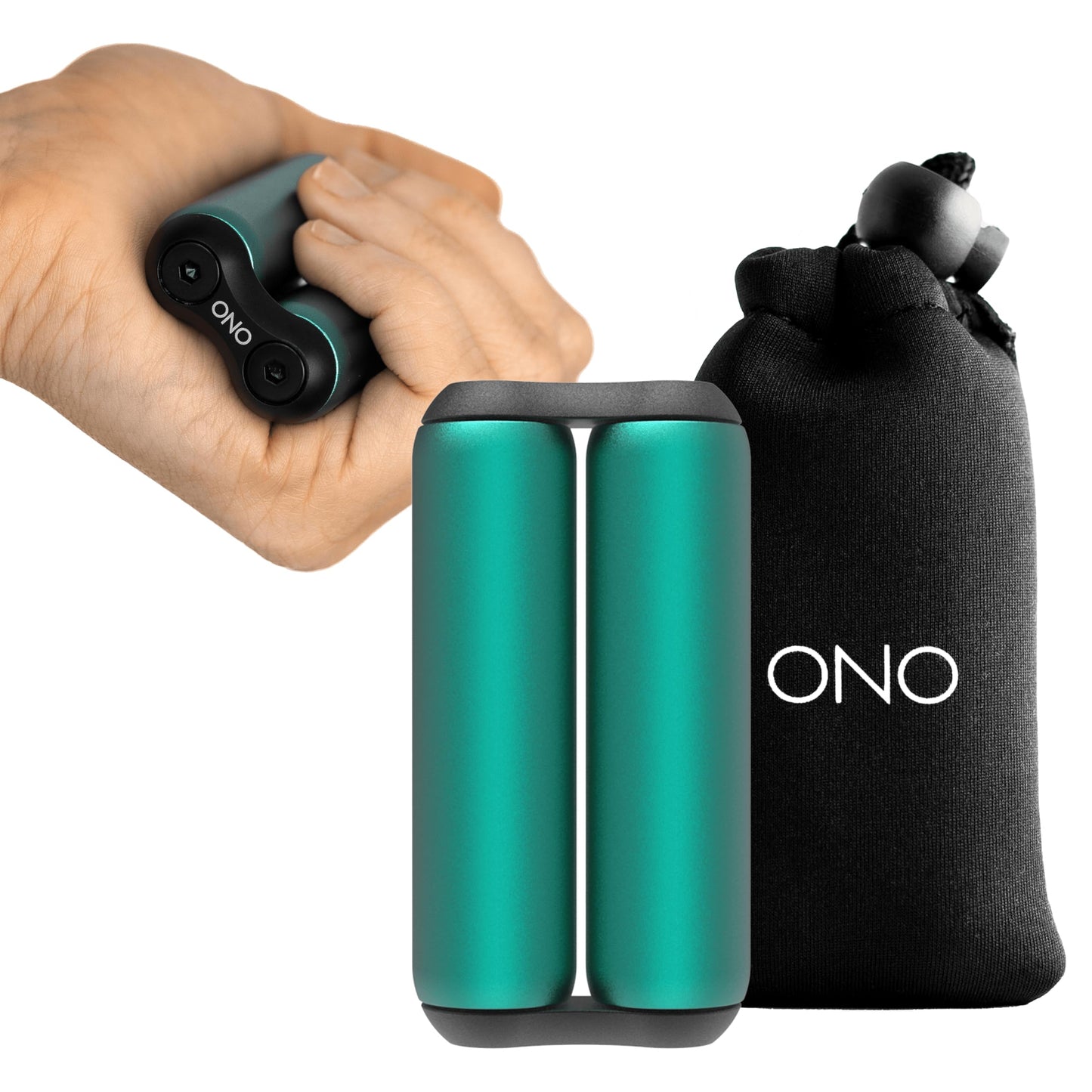 ONO Roller | Compact Aluminum Fidget Toy for Adults — Stress Relief, Focus, and Calm (Teal, Junior Size)