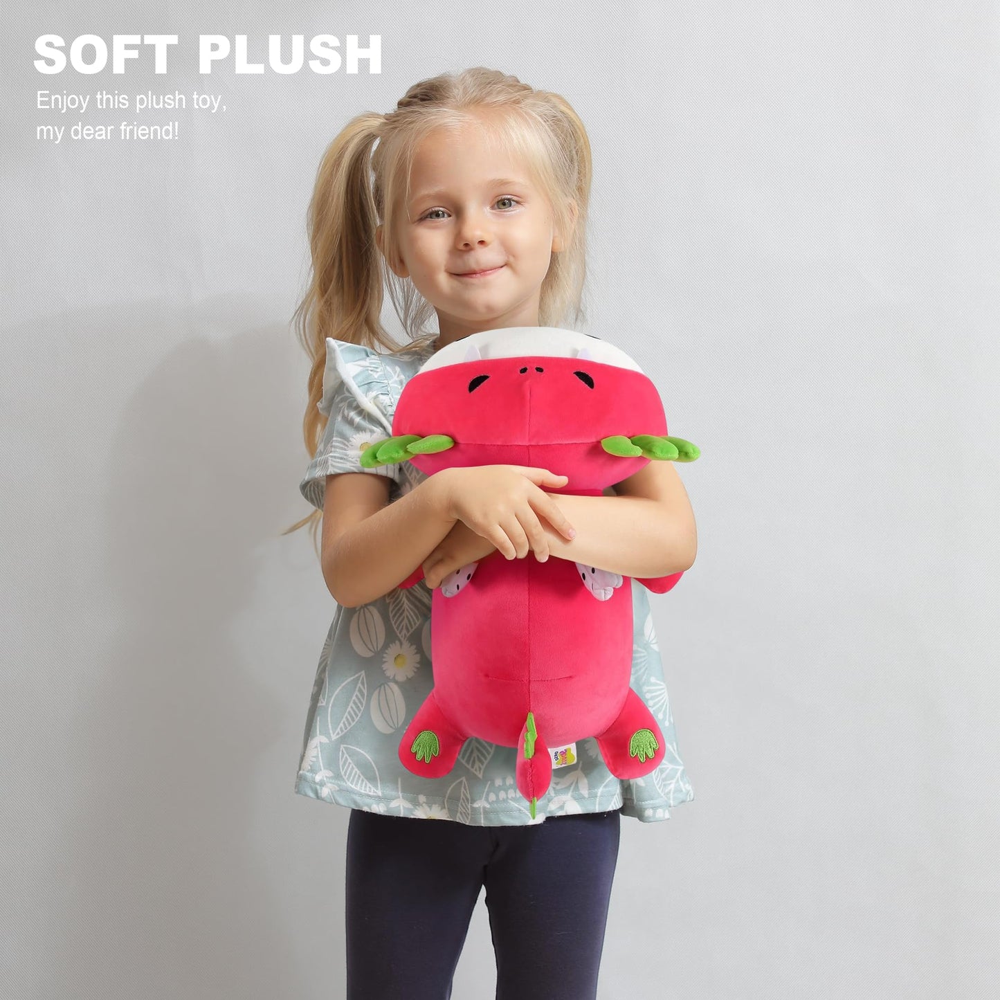Onsoyours Axolotl Dragon Fruit Plush Pillow - 13in Soft Cute Plush Toy