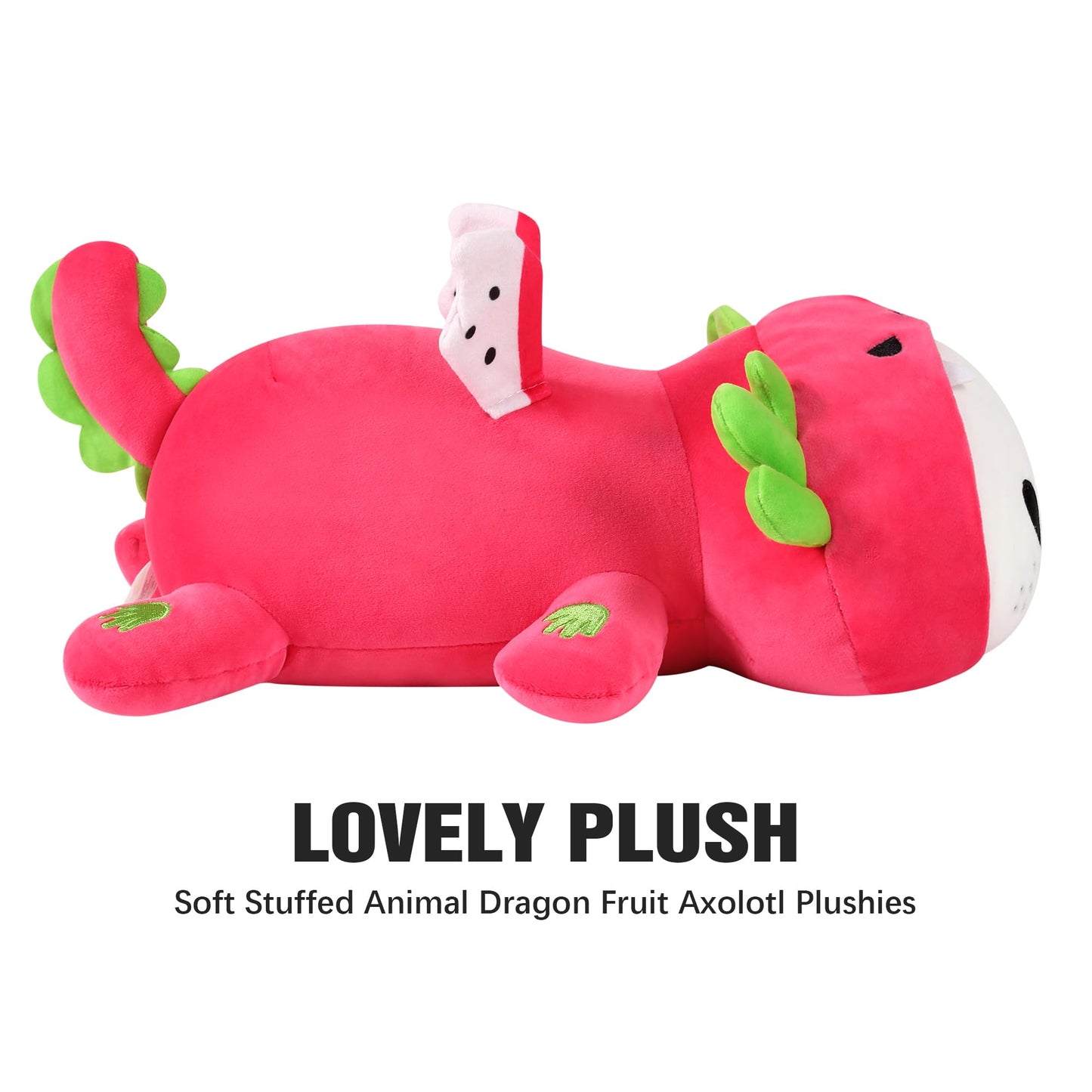 Onsoyours Axolotl Dragon Fruit Plush Pillow - 13in Soft Cute Plush Toy