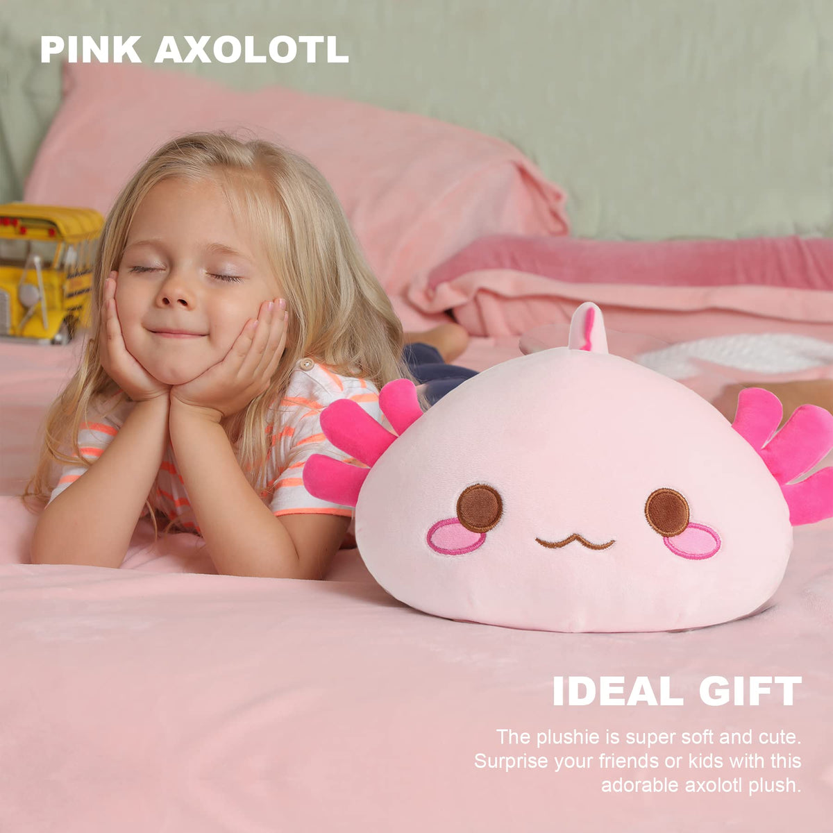 Onsoyours Cute Axolotl Plush - 13" Soft Kawaii Plush Pillow for Kids