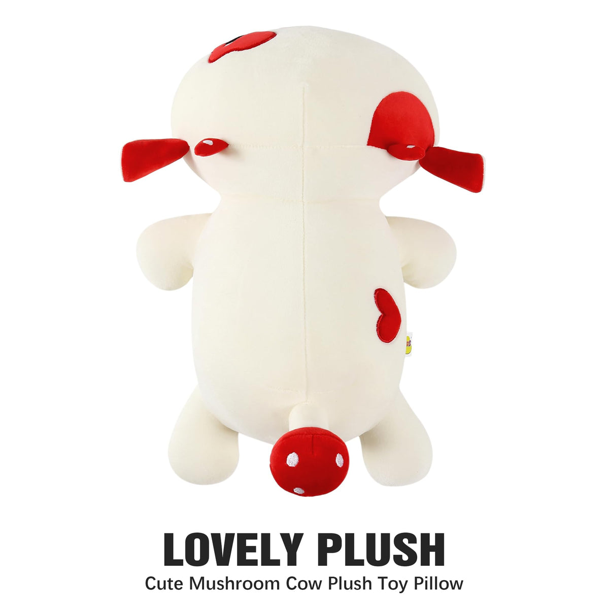 Onsoyours Cute Cow Plushie - 12in Soft Mushroom Love Cow Plush Pillow for Kids