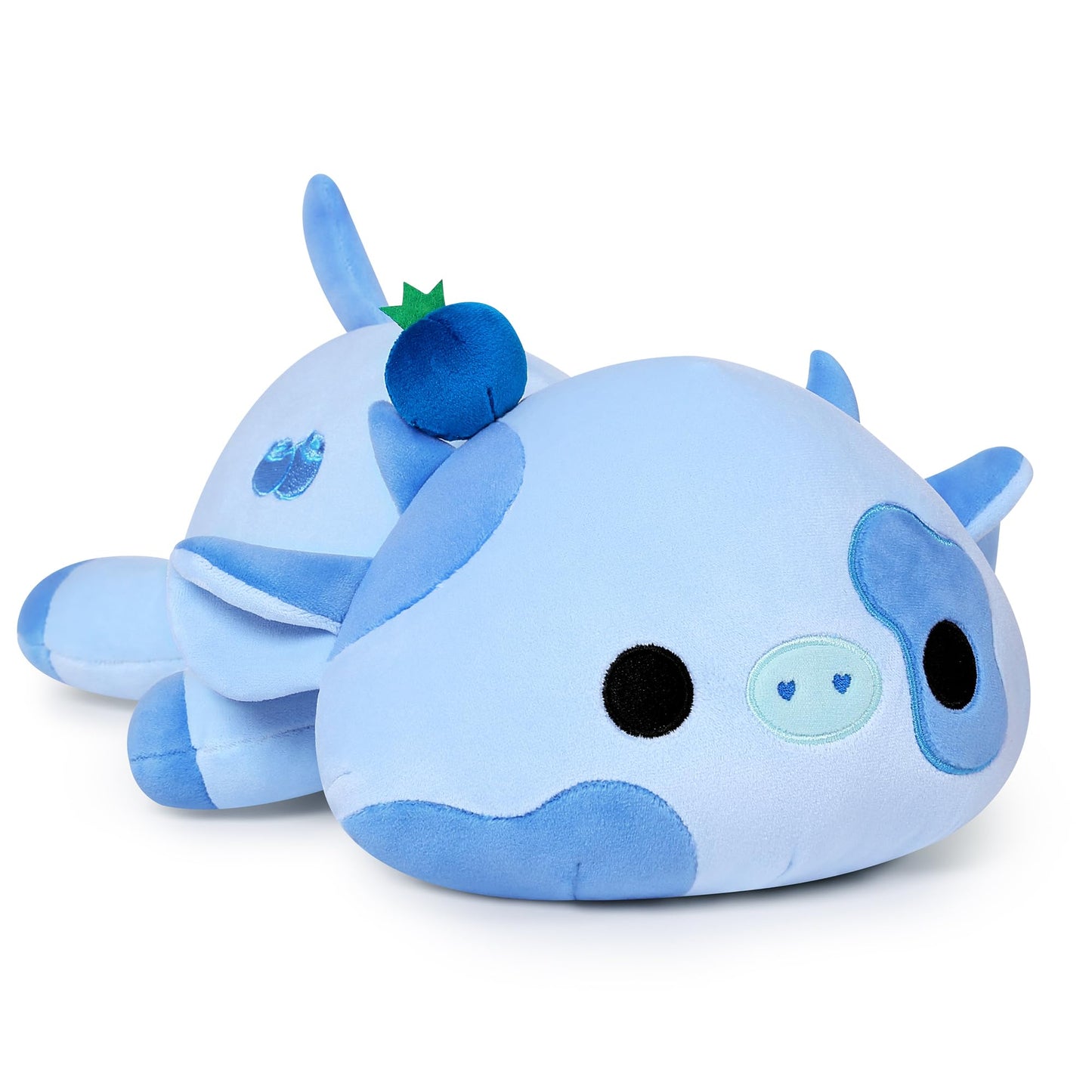 Onsoyours Blueberry Cow Plushie – 12" Soft Plush Pillow for Kids