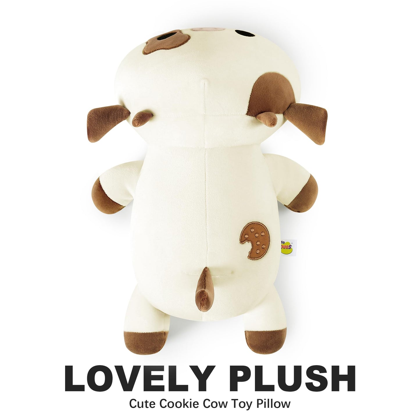 Onsoyours Cute Cow Plushie - 12-Inch Cookies Cow Squishy Plush Toy Pillow