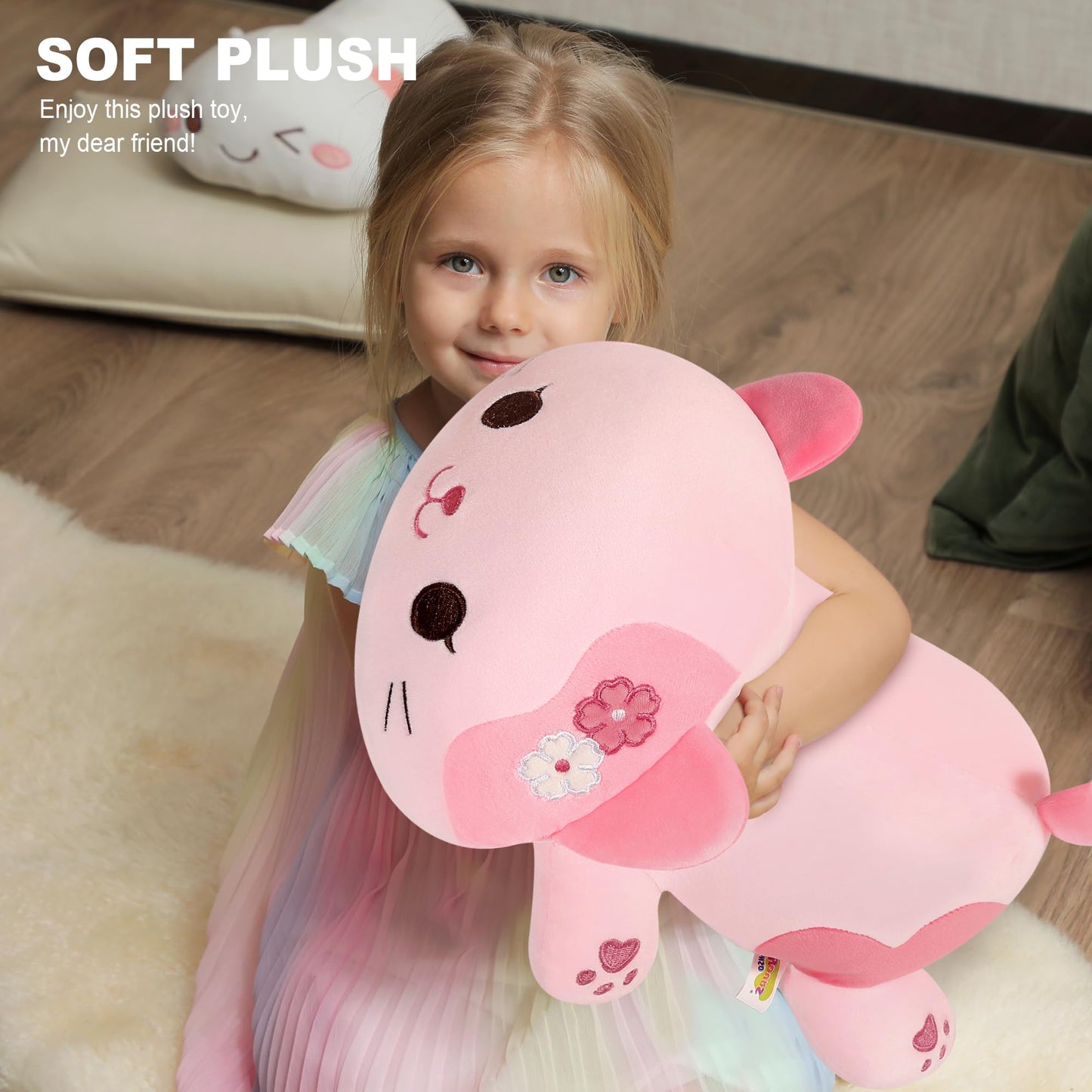 Onsoyours Sakura Cat Plush – 20-Inch Cute Kitty Plush Toy, Soft Pillow Gift
