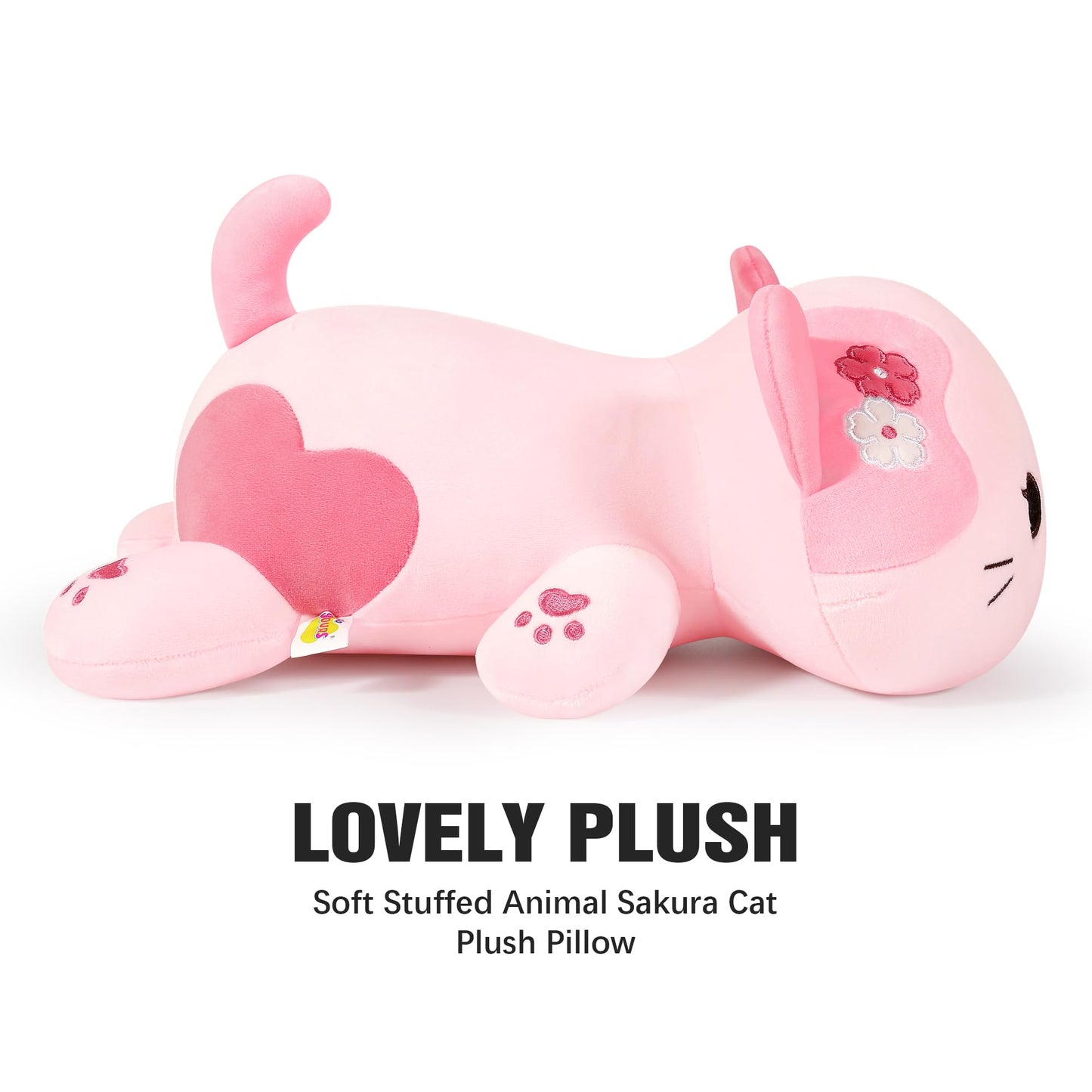 Onsoyours Sakura Cat Plush – 20-Inch Cute Kitty Plush Toy, Soft Pillow Gift